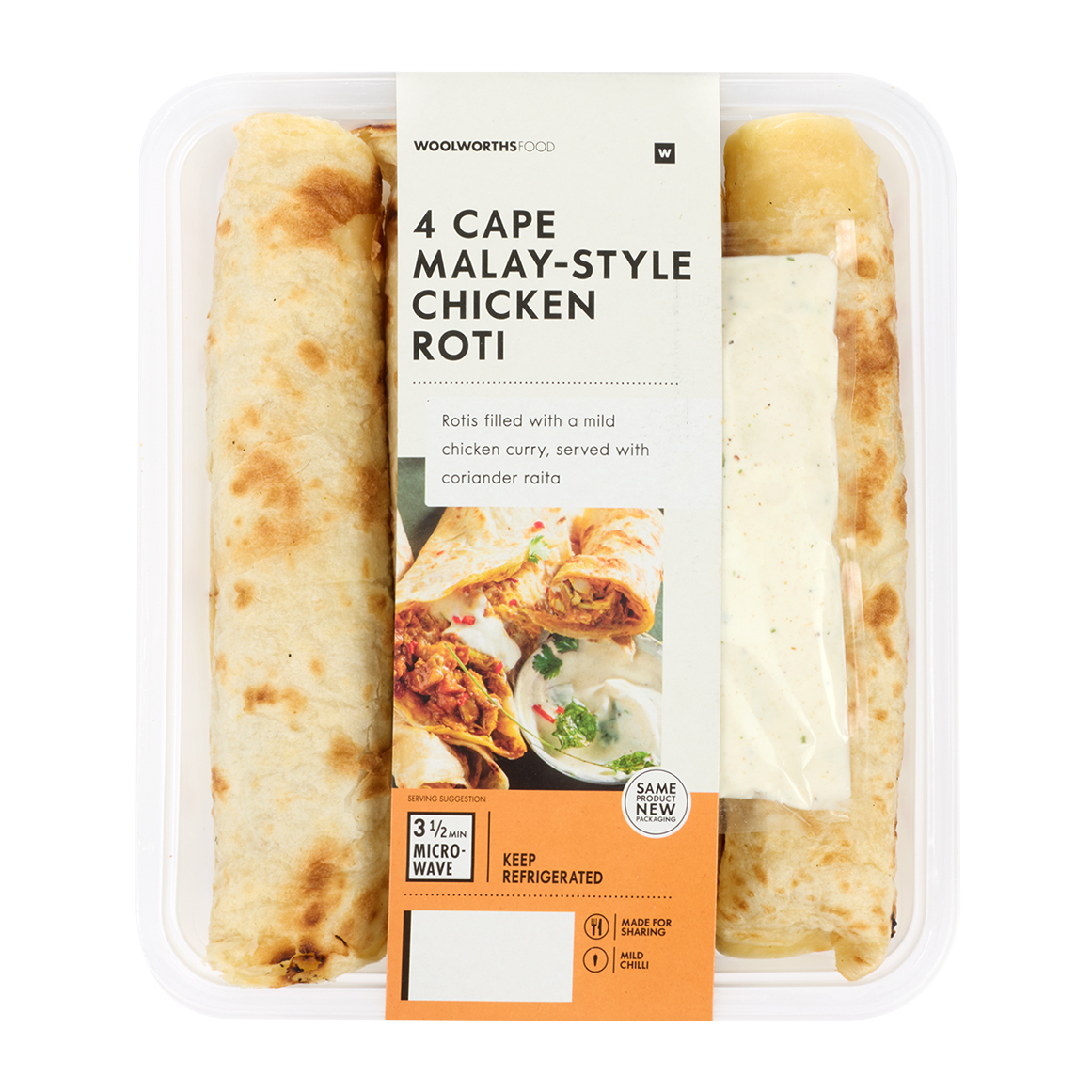 Cape Roti Cape Malay Style Chicken Roti 4 pk | Woolworths.co.za