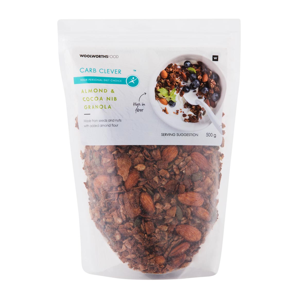 Carb Clever Almond And Cocoa Nib Granola 500 G Woolworths co za carb-clever-almond-and-cocoa-nib-granola-500-g-woolworths-co-za