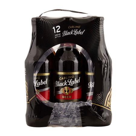 Carling Black Label Beer 12 x 340 ml Bottles | Woolworths.co.za