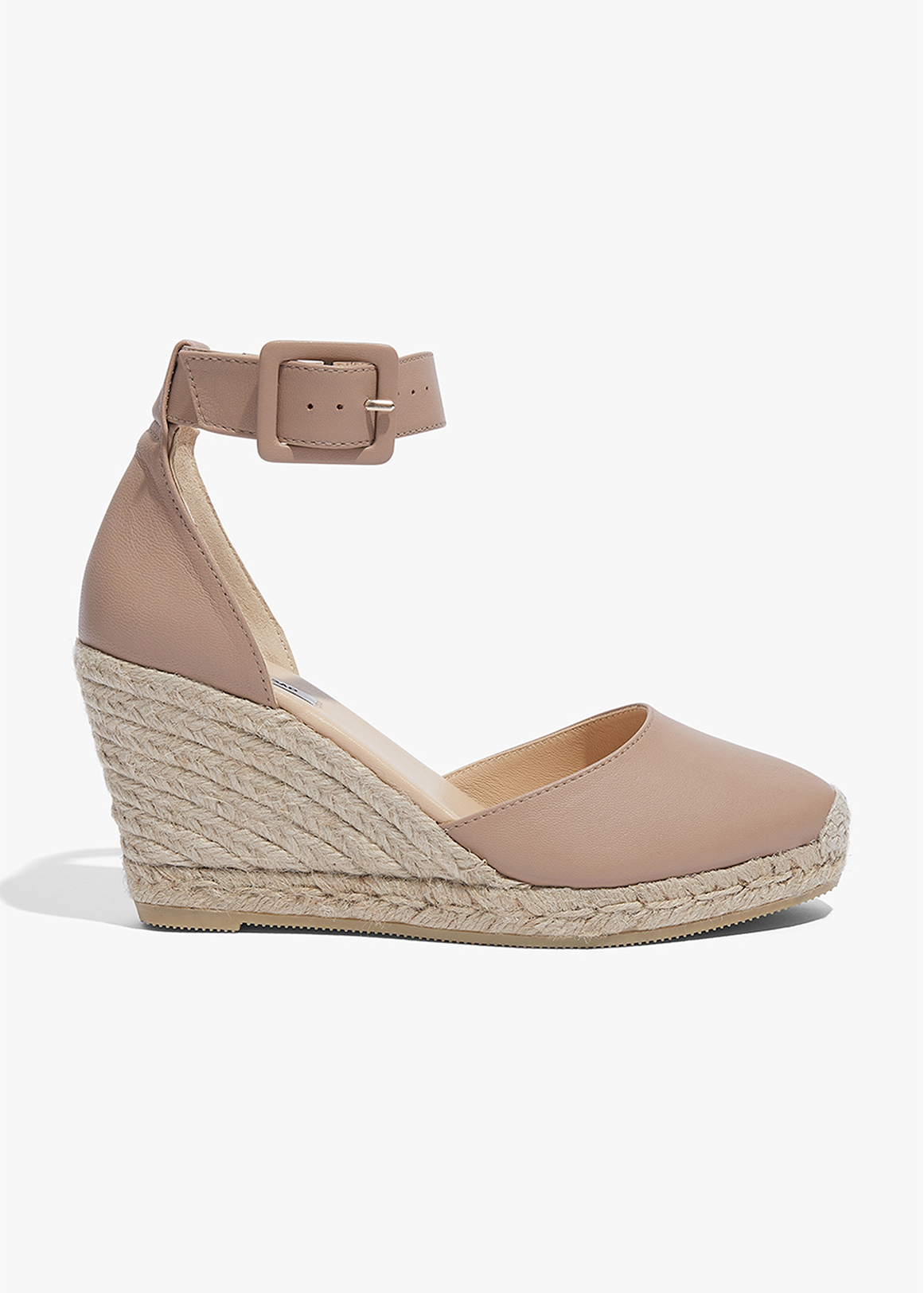 Carolina Leather Espadrille Wedge