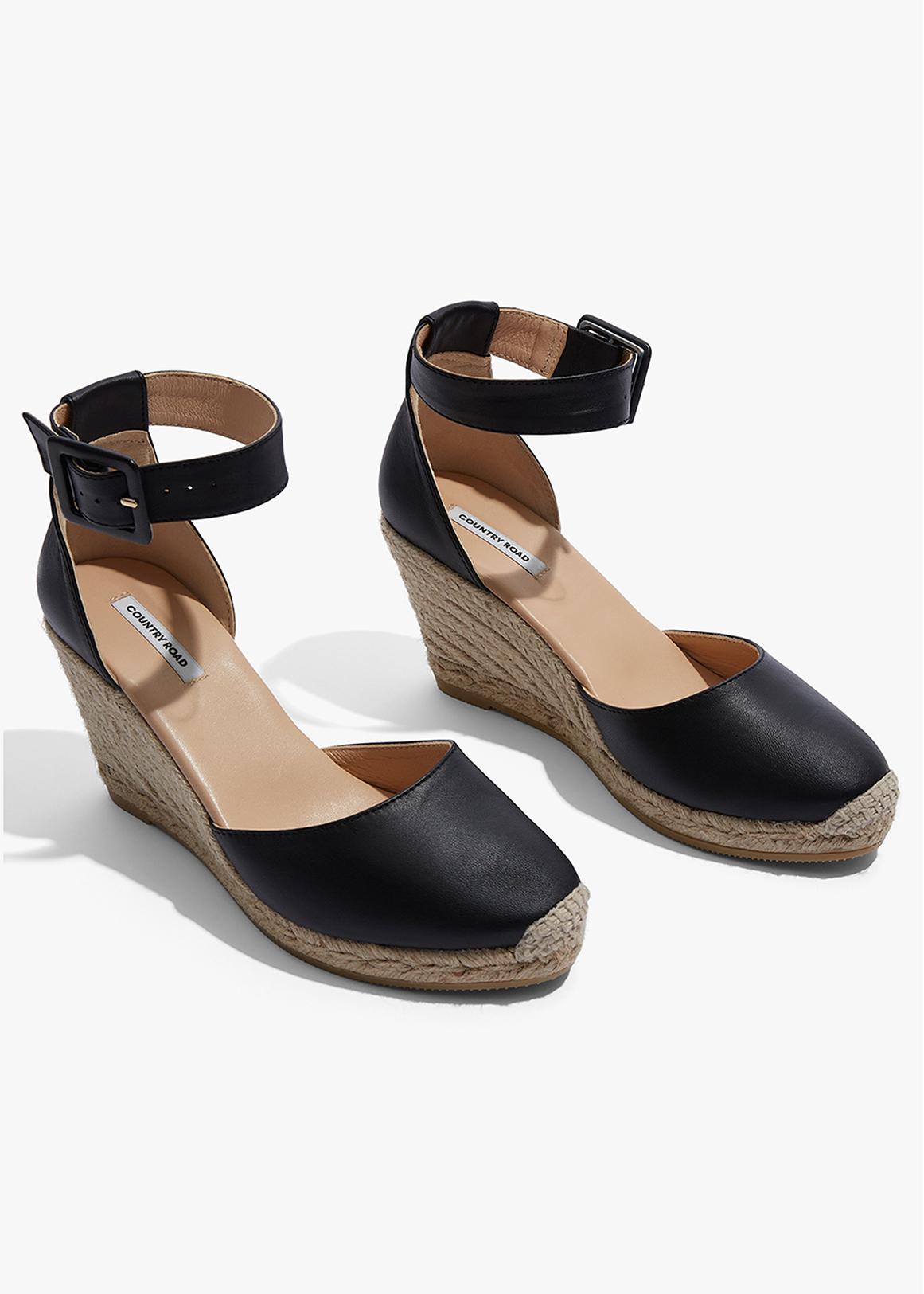 Closed Toe Leather Wedge Espadrilles Uk Buy Neutral Standard/Wide