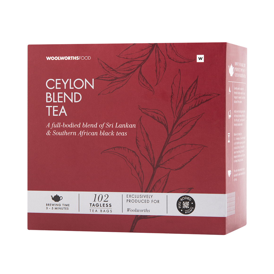 Ceylon Tea Labels Ceylon Blend Tagless Tea Bags 102 pk | Woolworths.co.za