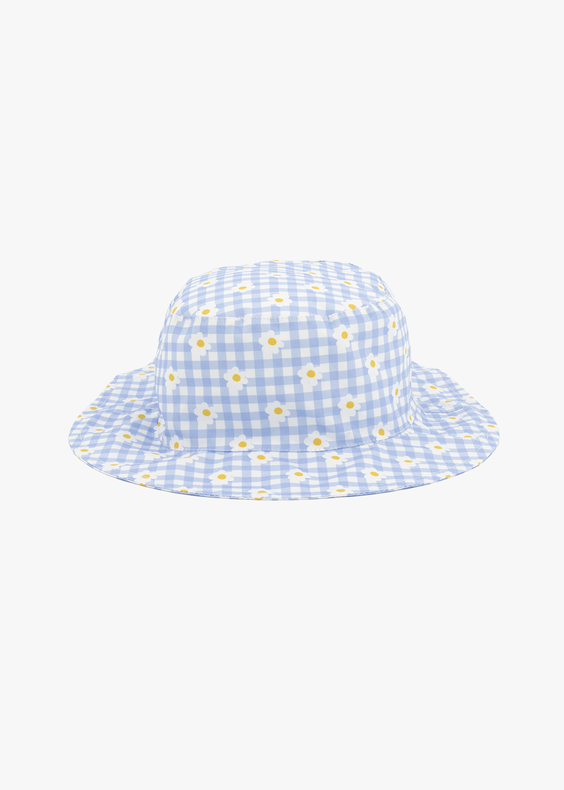 Check Daisy Cotton Flap Bucket Hat
