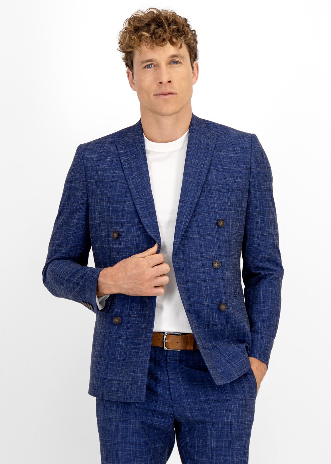 Check Double Breasted Skinny Suit Jacket | Woolworths.co.za