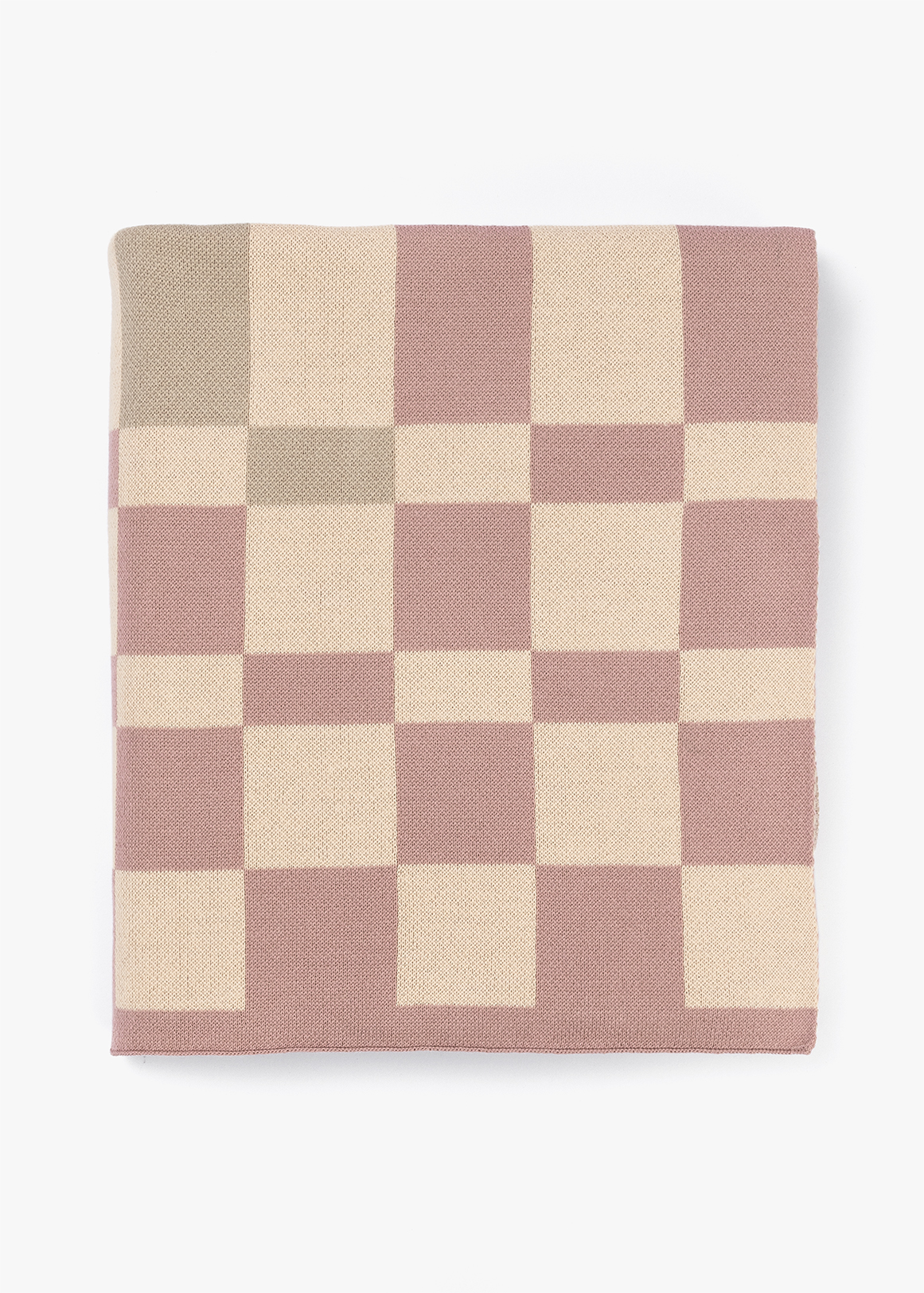 Check Knit Throw 125x150cm