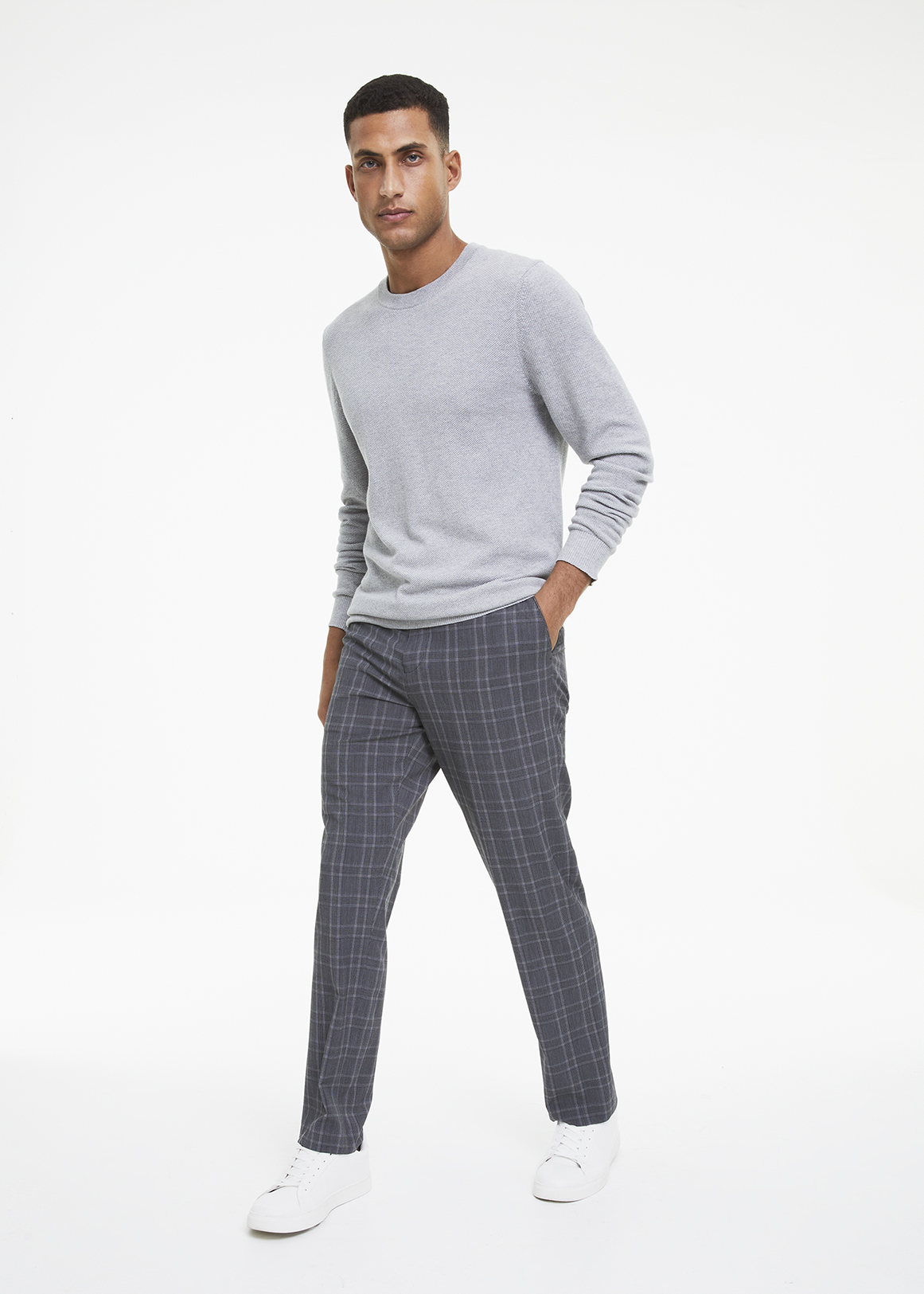 Check Regular Fit Stretch Suit Trousers | Woolworths.co.za