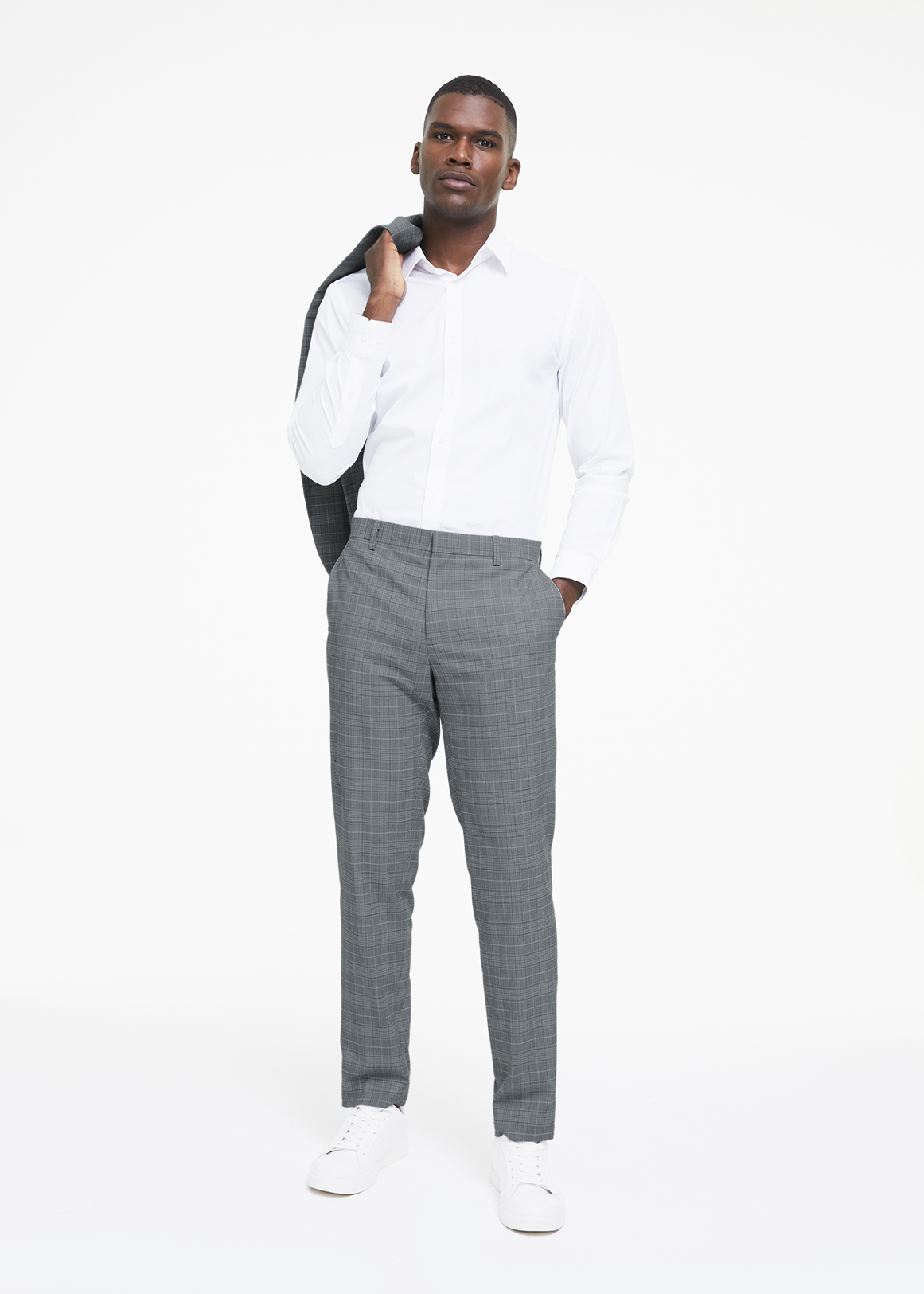 Check Slim Fit Stretch Suit Trousers | Woolworths.co.za