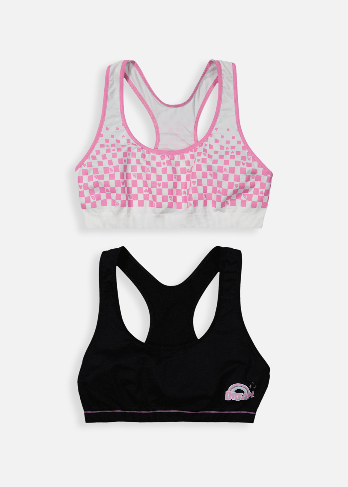 Checkerboard Seam Free Racerback Bras 2 Pack | Woolworths.co.za