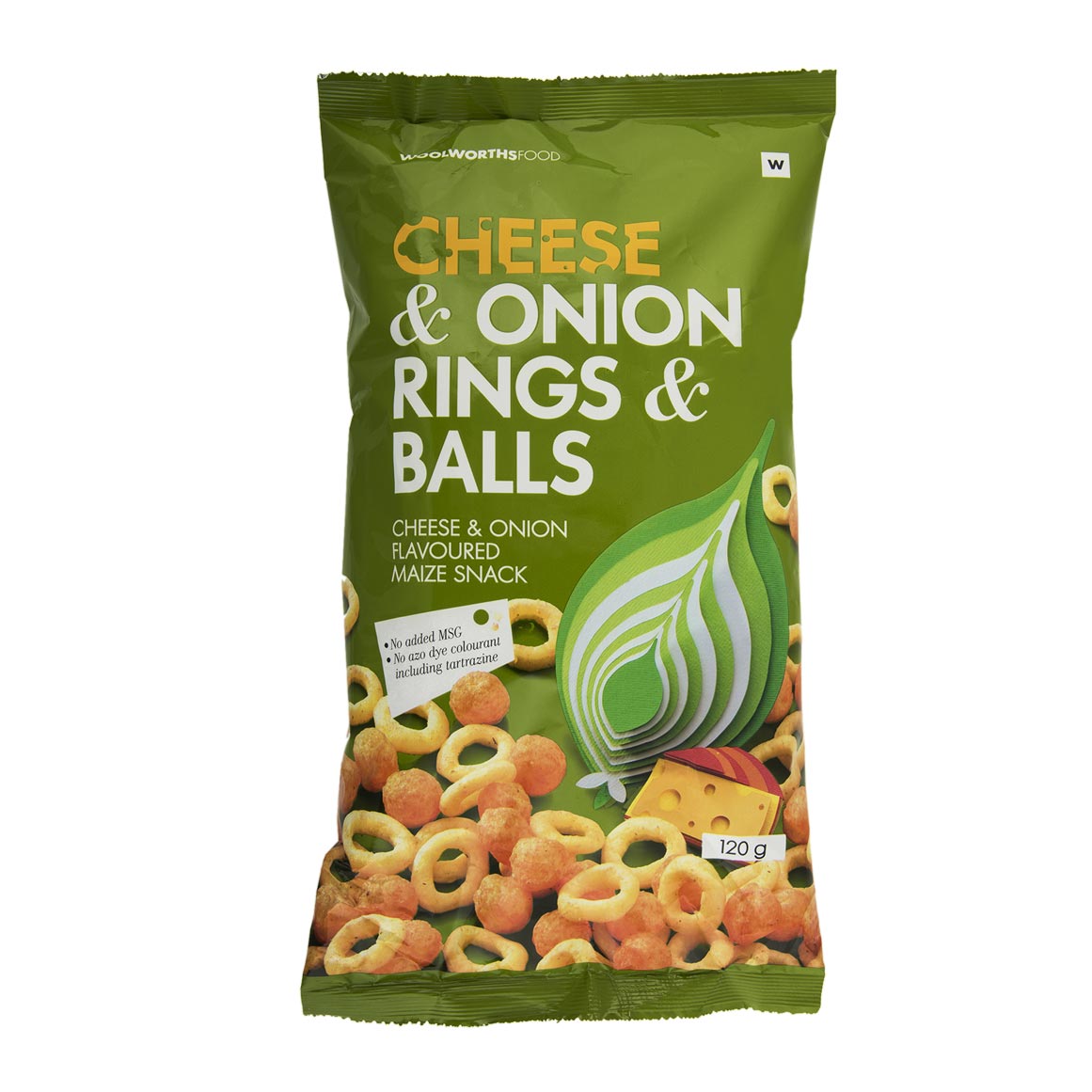 Cheese and Onion Rings and Balls Maize Snack 120 g