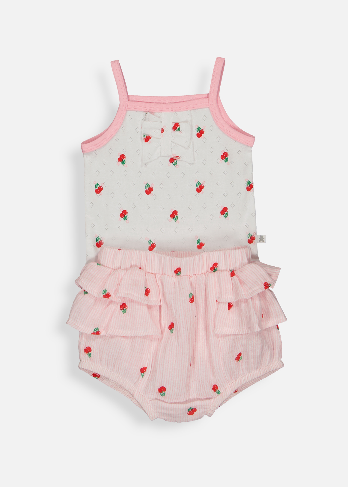Cherry Stripe Bloomers & Bodyvest Set