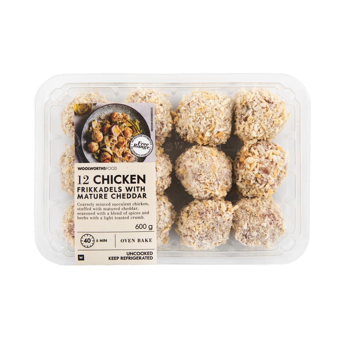 Chicken Frikkadels with Mature Cheddar 12 pk | Woolworths.co.za