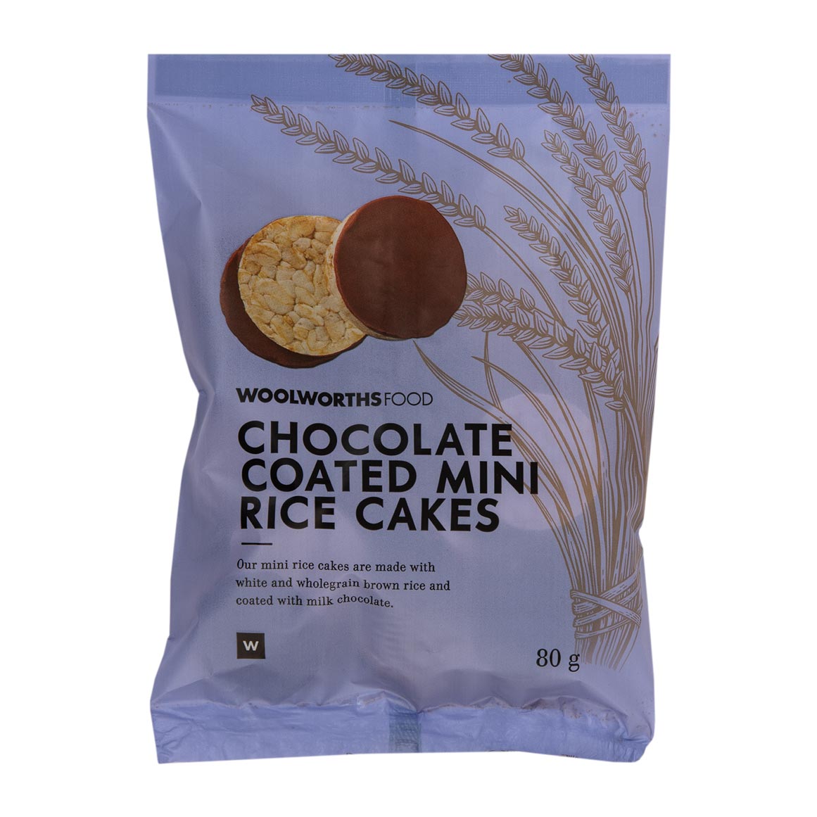 Chocolate Coated Mini Rice Cakes 80 g | Woolworths.co.za
