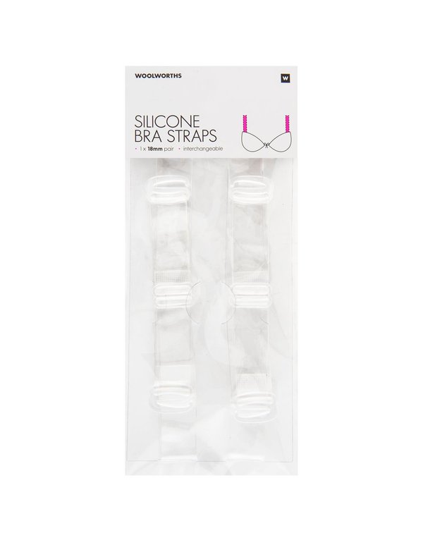 18mm Clear Bra Straps (Pack of 2 Pairs), Pour Moi, 18mm Clear Bra Straps  (Pack of 2 Pairs), Clear
