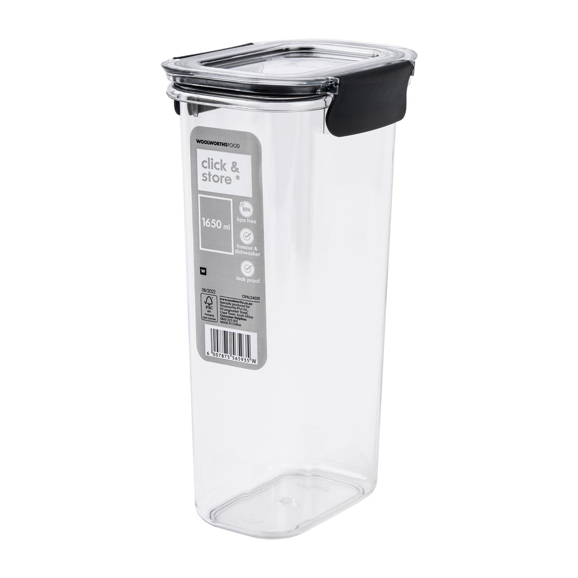 Click and Store Plastic Food Container 1650 ml