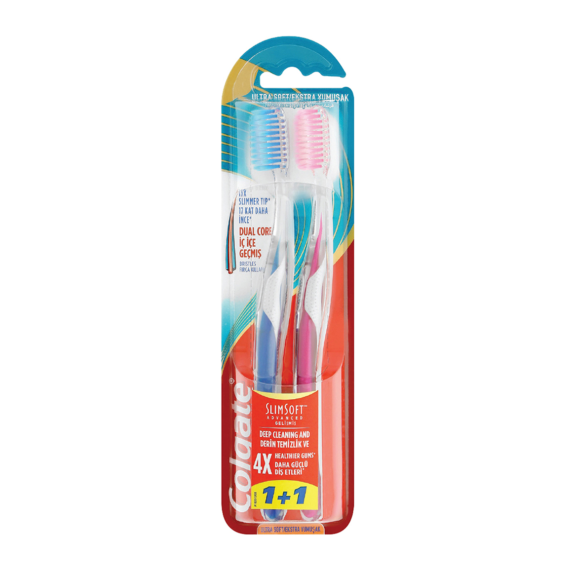 Colgate Slim Soft Advanced Ultra Soft Toothbrushes 2 pk | Woolworths.co.za