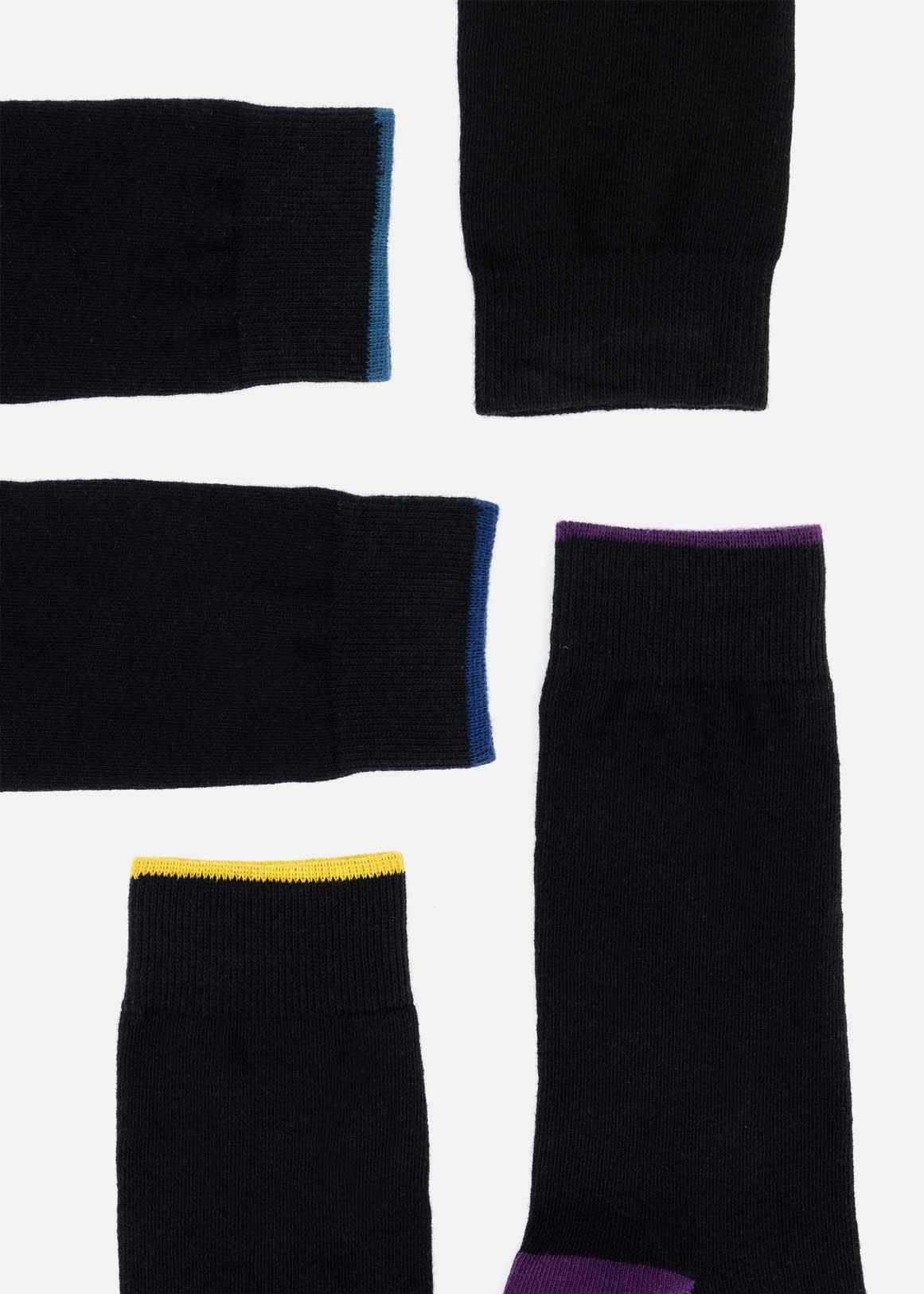 Womens Cottonique Ladies 5 Pack Cotton Rich Socks 4-8, Black Spot