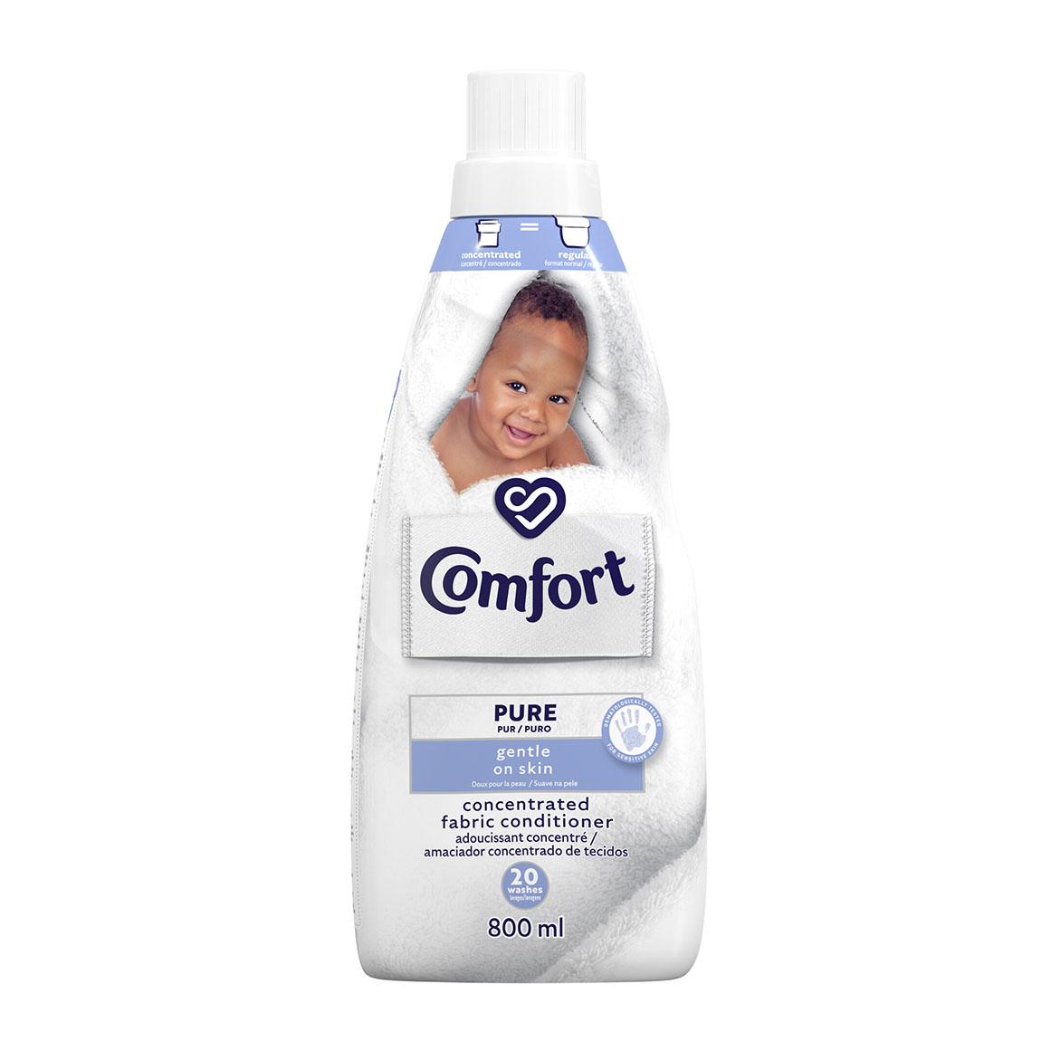 Comfort Pure Concentrated Fabric Softener for Sensitive Skin 800 ml