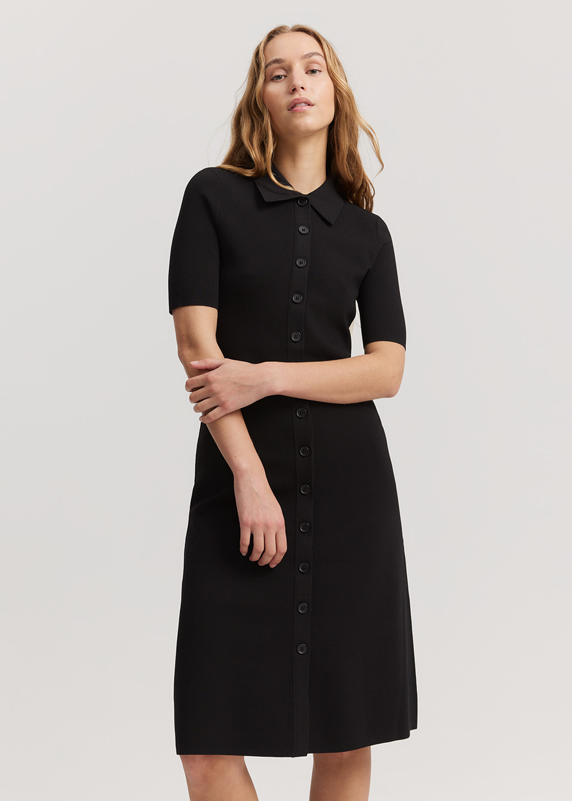 Compact Knit Short Sleeve Dress | Woolworths.co.za