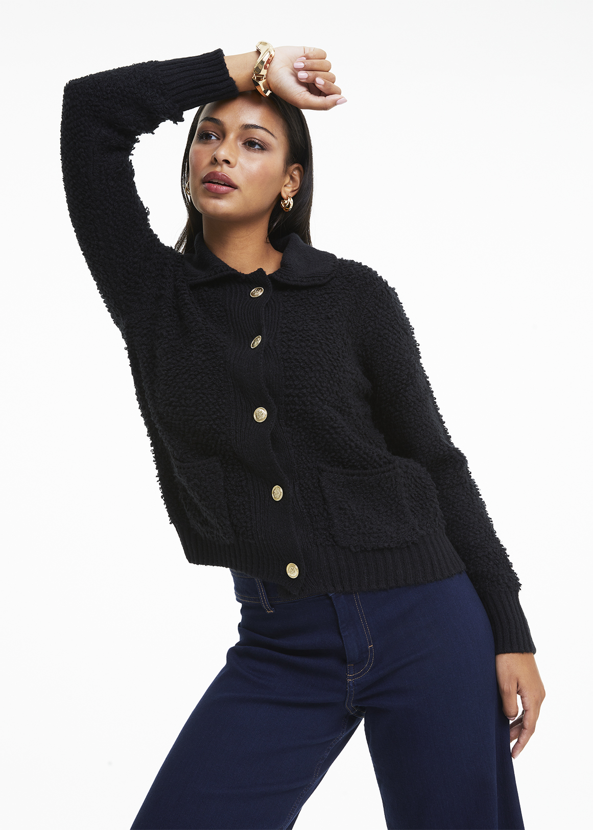 Contrast Detail Cardigan | Woolworths.co.za