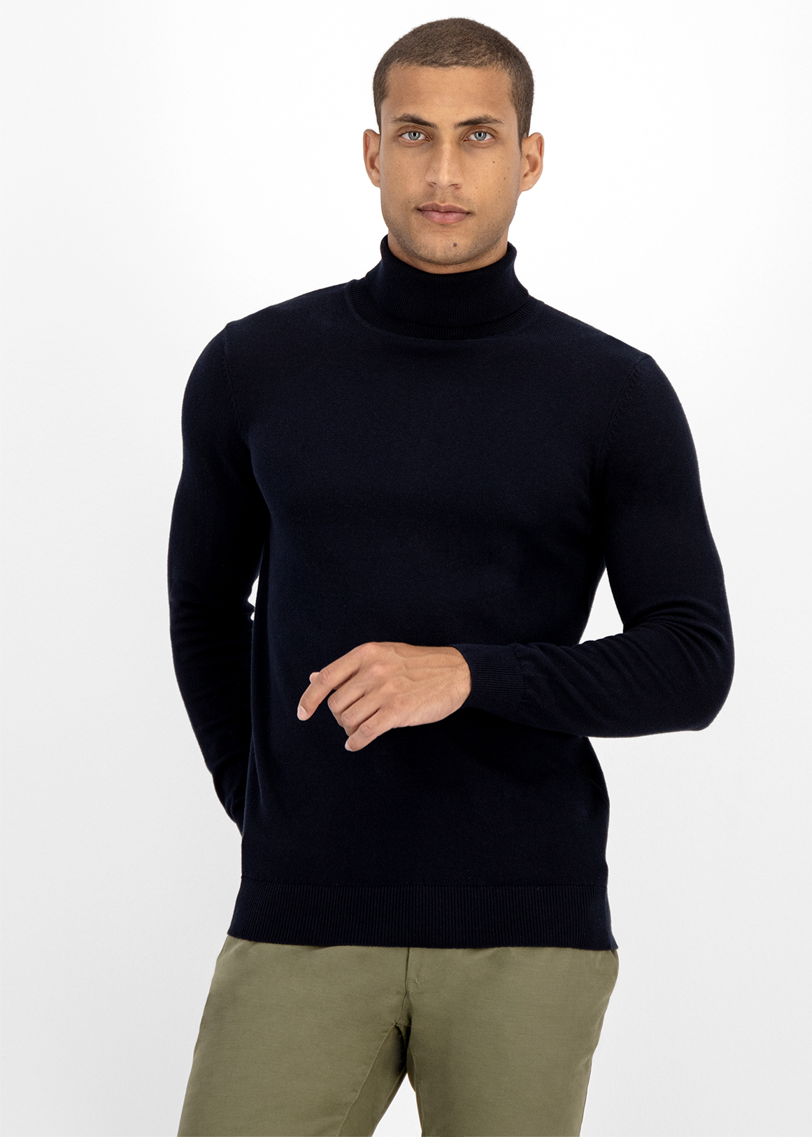 Cotton Blend Knit Poloneck | Woolworths.co.za