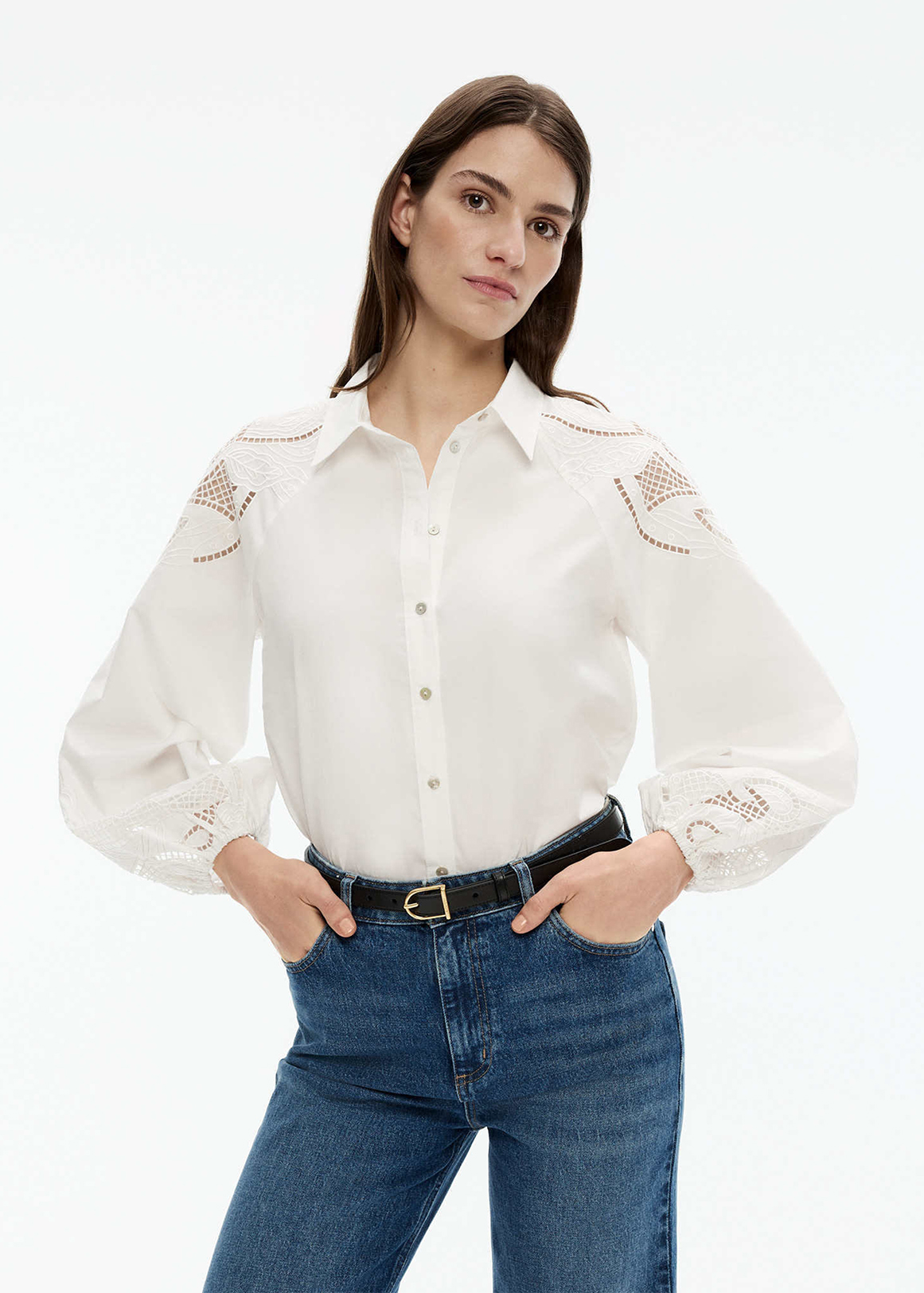 Cotton Broderie Blouse | Woolworths.co.za