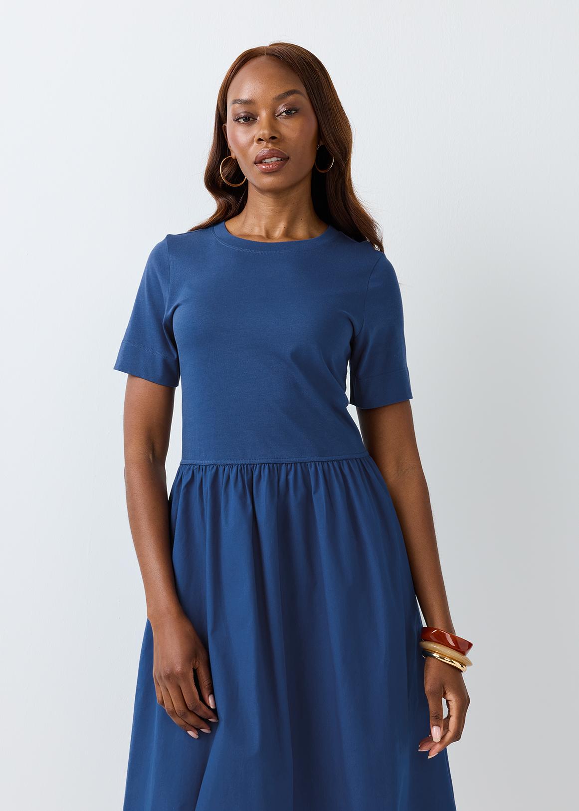 Cotton Fit & Flare Midi Dress | Woolworths.co.za Cotton Fit & Flare Midi Dress | Woolworths.co.za