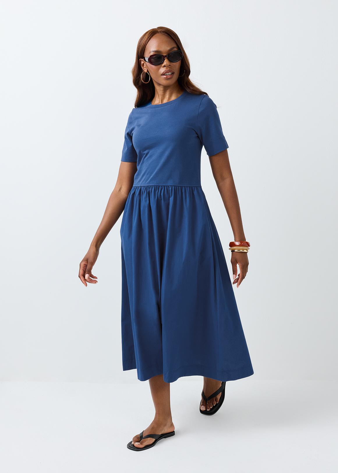 Cotton Fit & Flare Midi Dress | Woolworths.co.za Cotton Fit & Flare Midi Dress | Woolworths.co.za