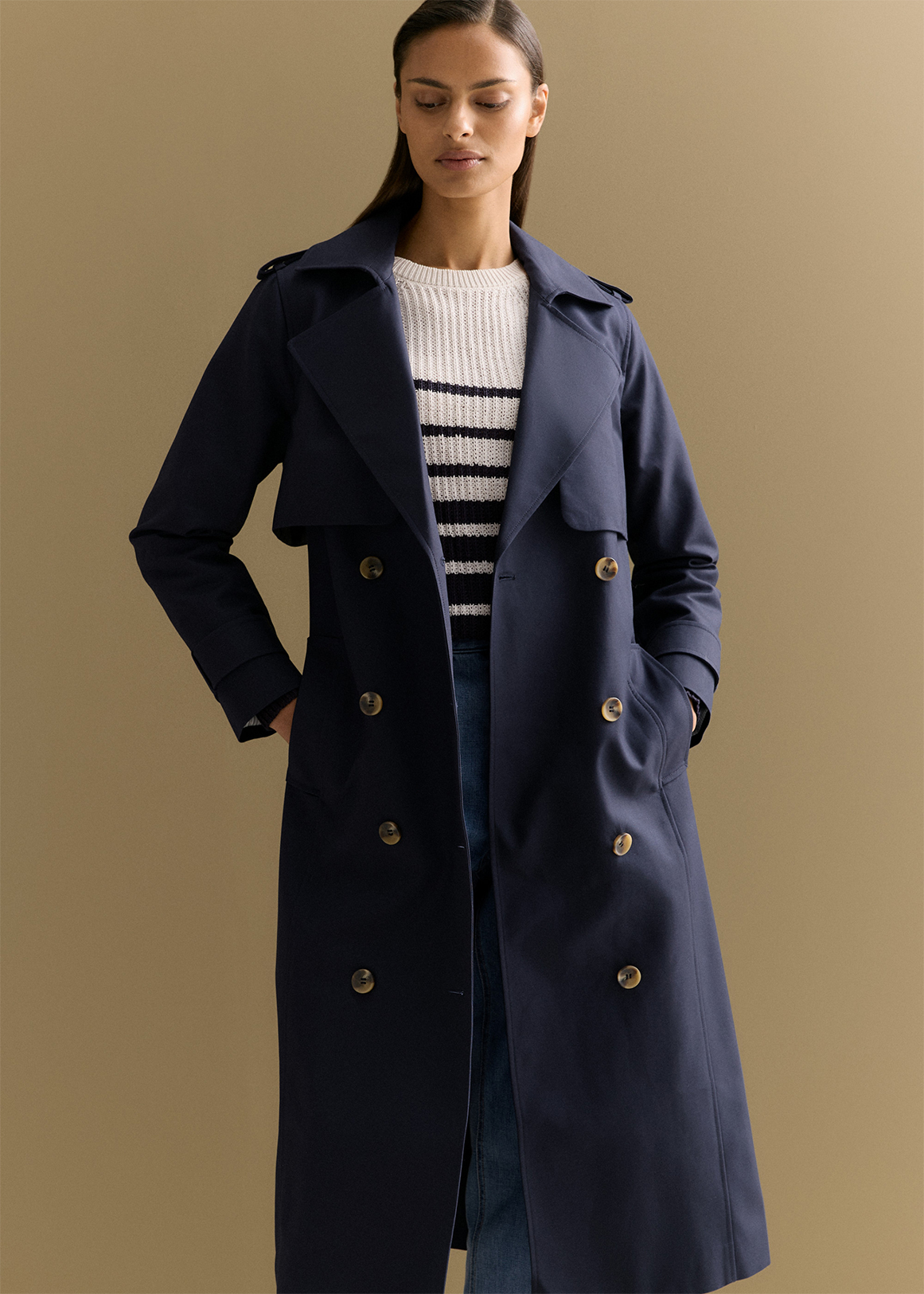 Cotton Longline Trench Coat | Woolworths.co.za