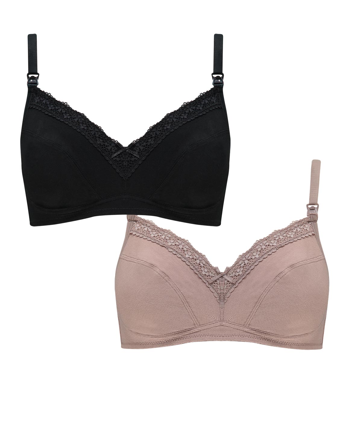 Cotton Non-wire Nursing Bras 2 Pack | Woolworths.co.za