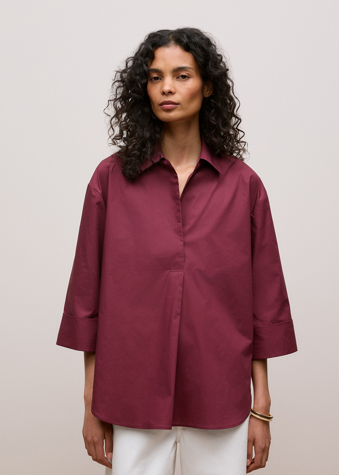 Cotton Poplin Half Sleeve Shirt