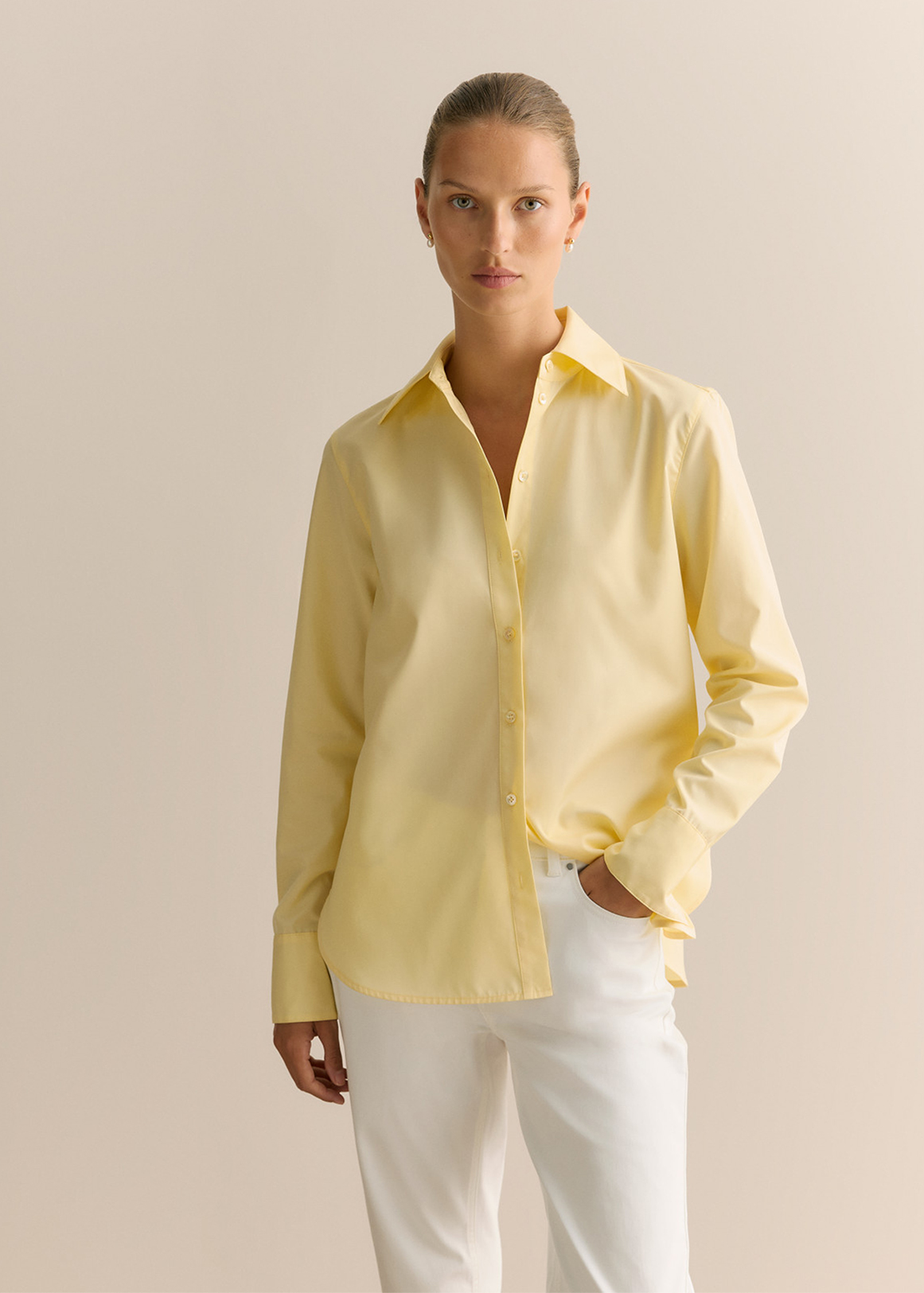 Cotton Poplin Long Sleeve Shirt