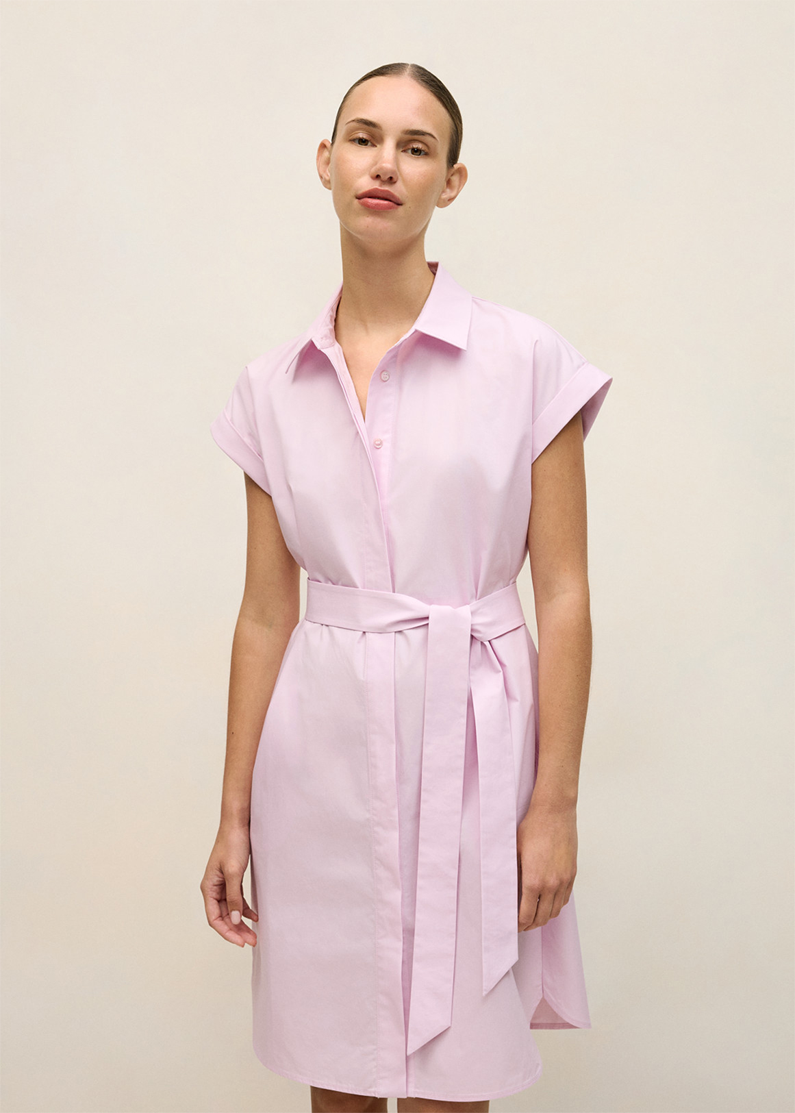 Cotton Poplin Shirt Dress