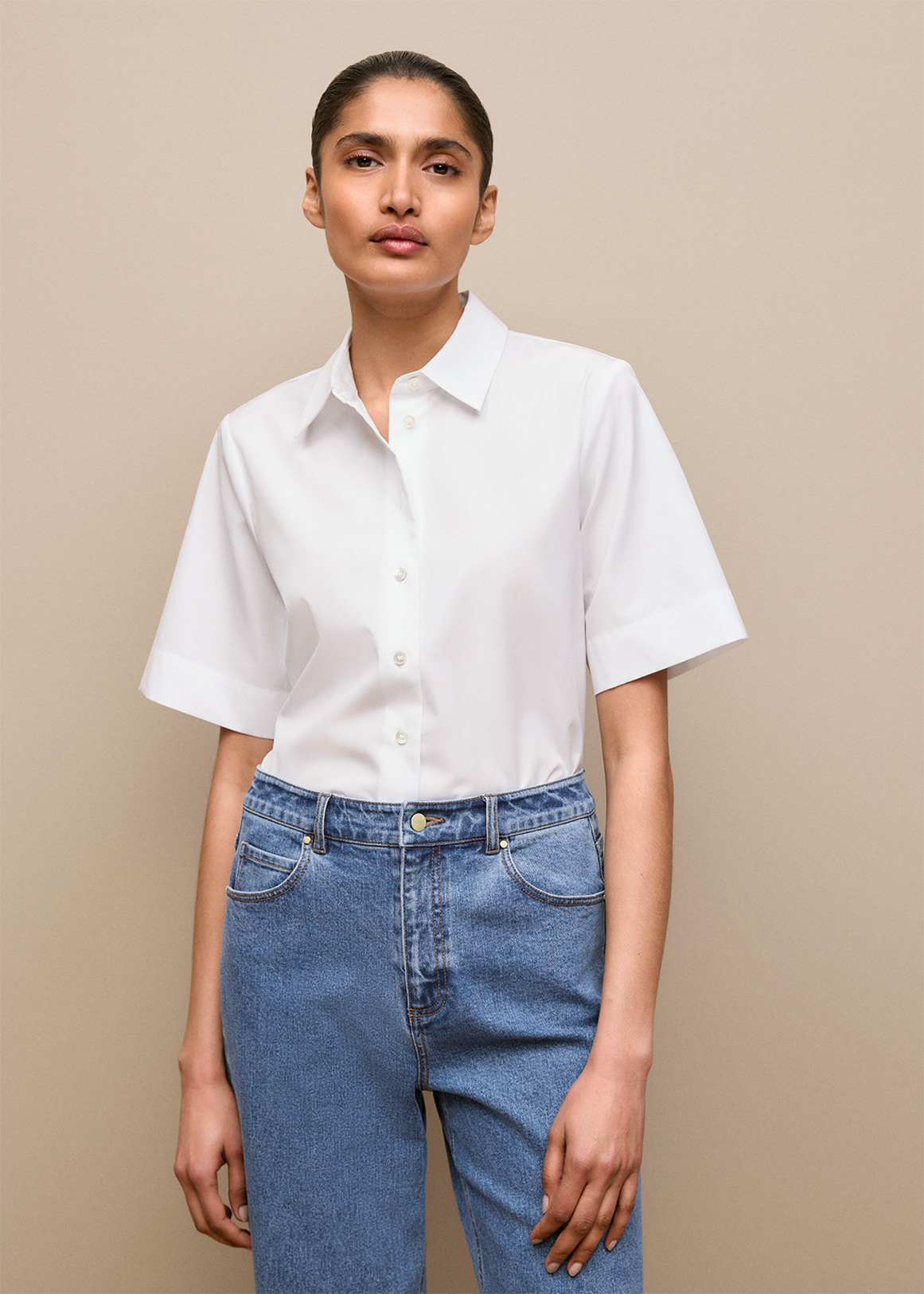 Cotton Poplin Short Sleeve Shirt