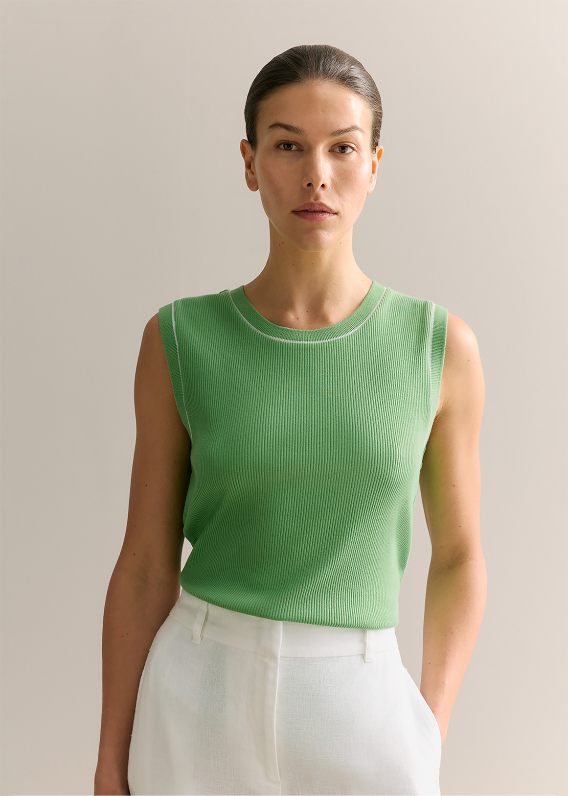 Layered Rib Shell Cotton Rib Shell Tank | Woolworths.co.za