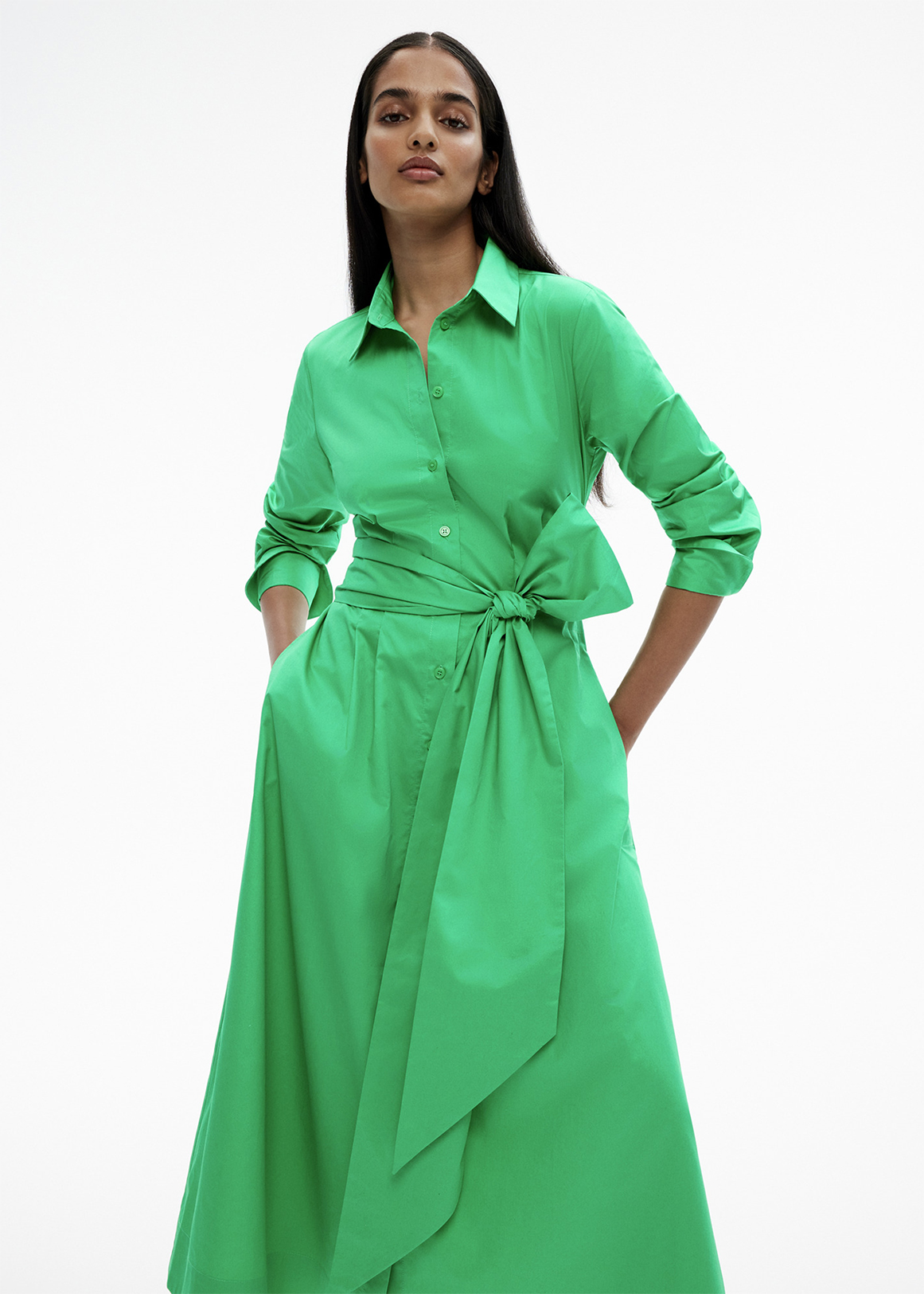 Cotton Sateen Shirt Dress | Woolworths.co.za