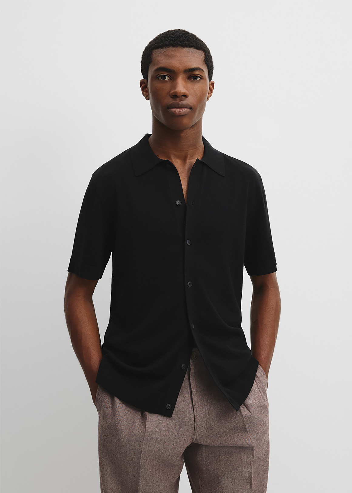 Cotton Silk Button-Through Knit Shirt | Woolworths.co.za