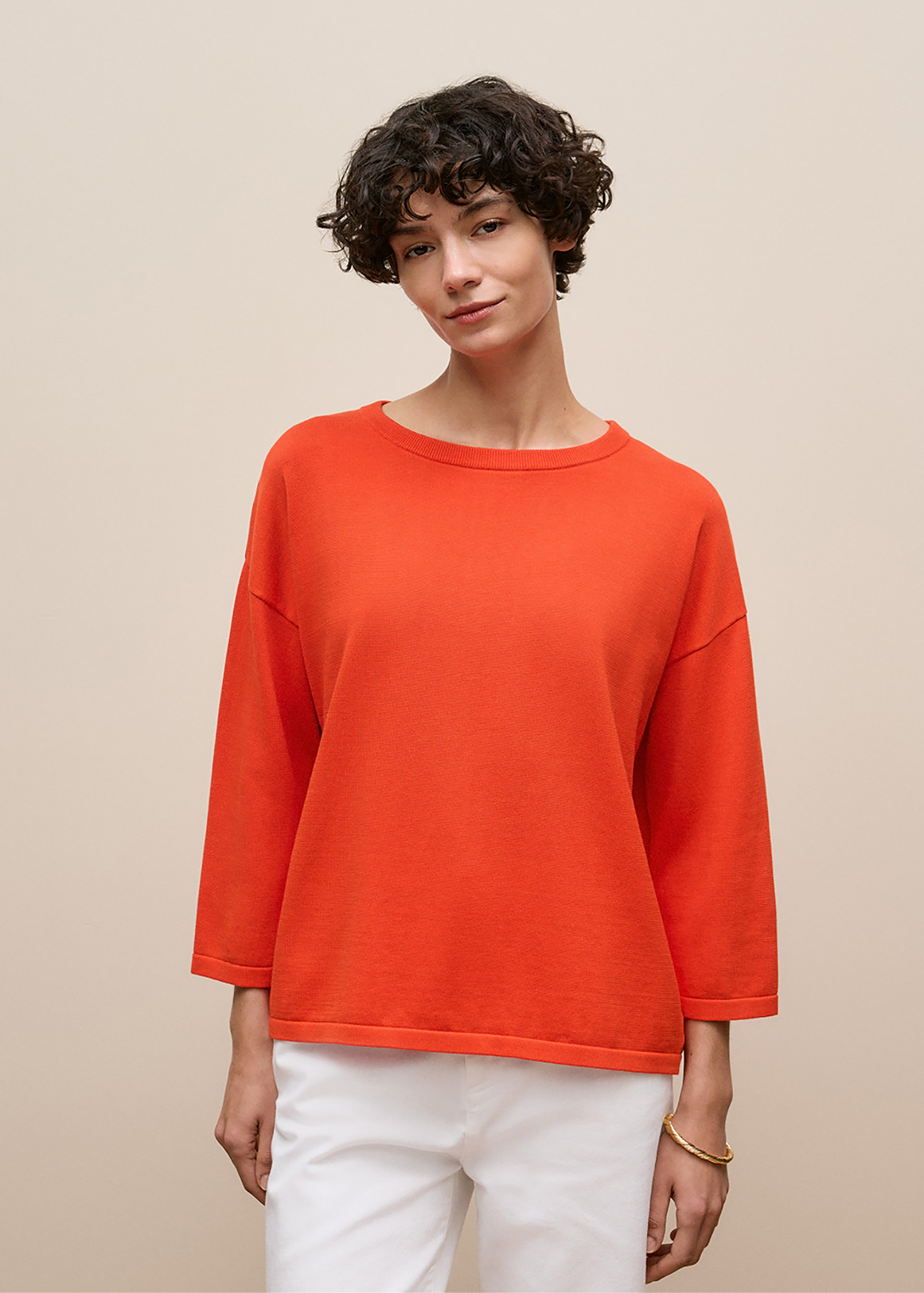 Cotton Silk Crew Knit