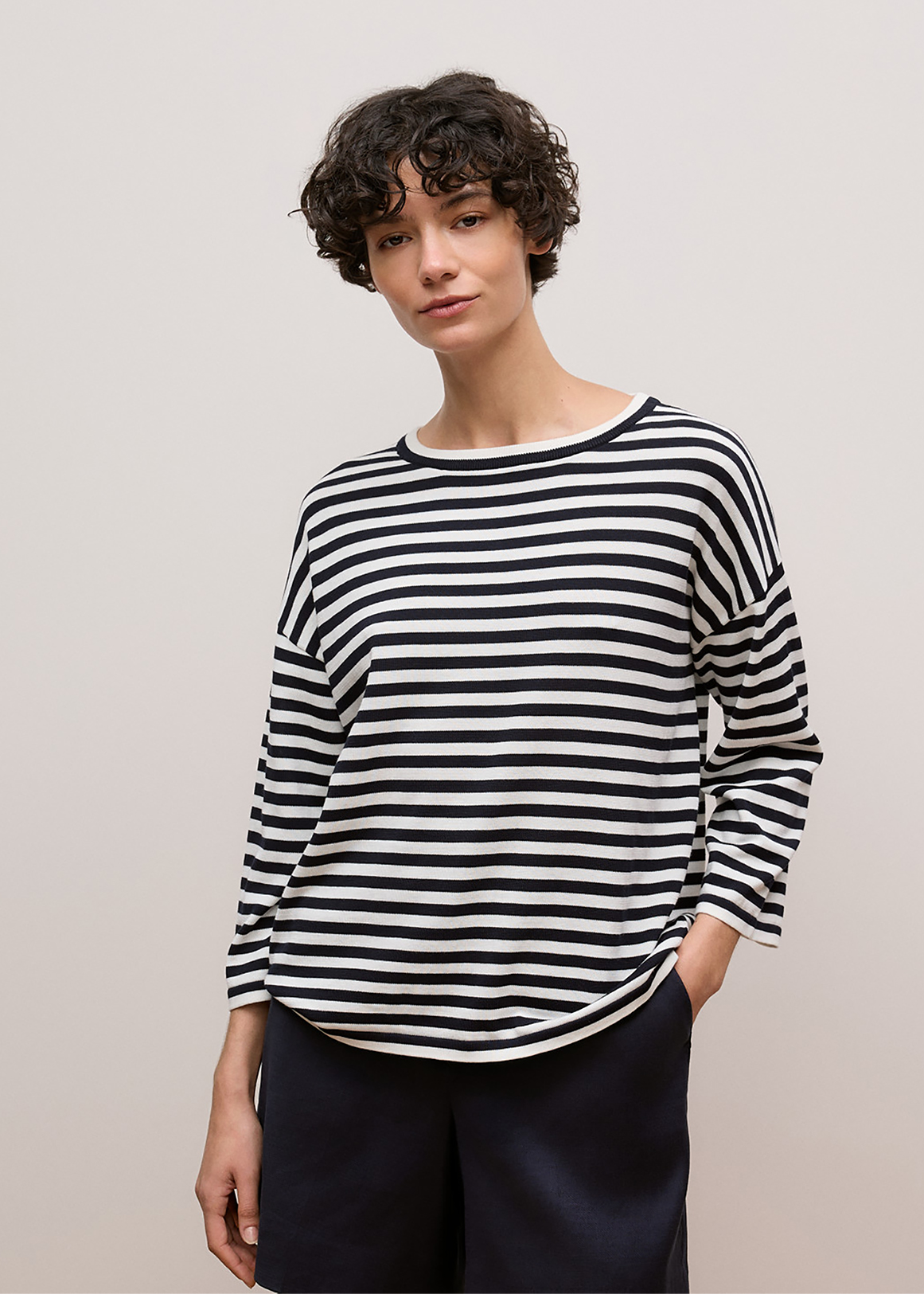 Cotton Silk Crew Knit