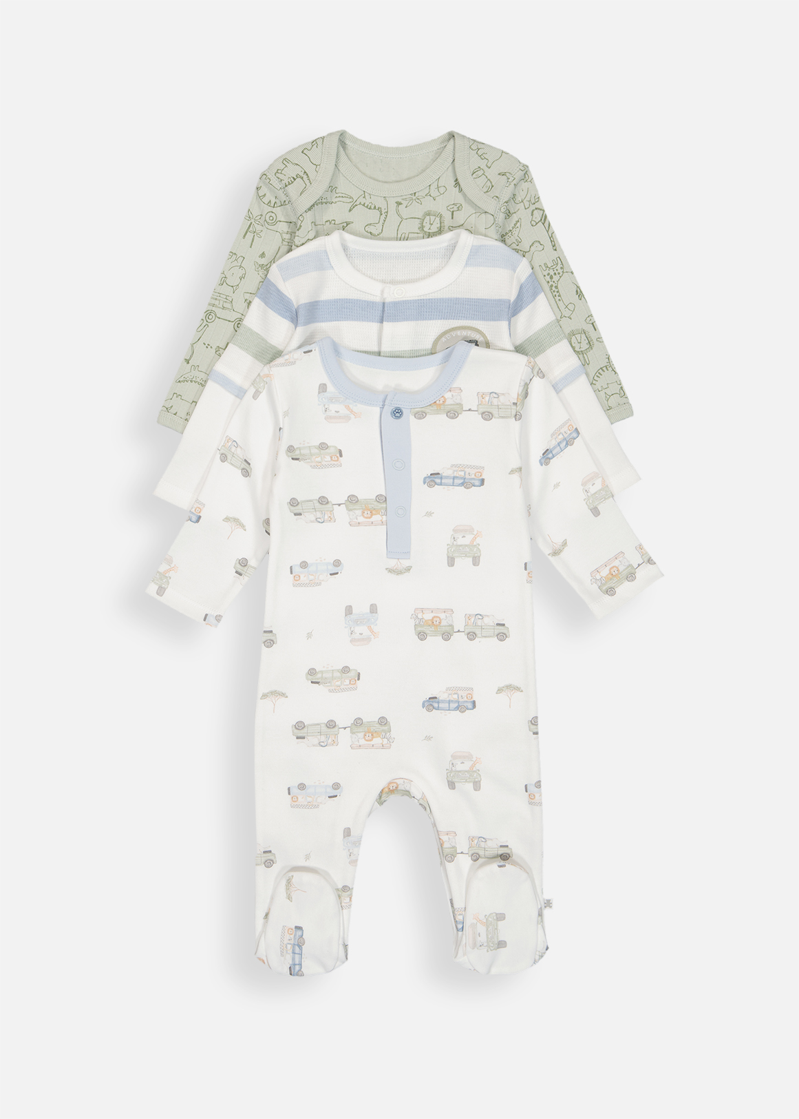 Cotton Sleepsuits 3 Pack