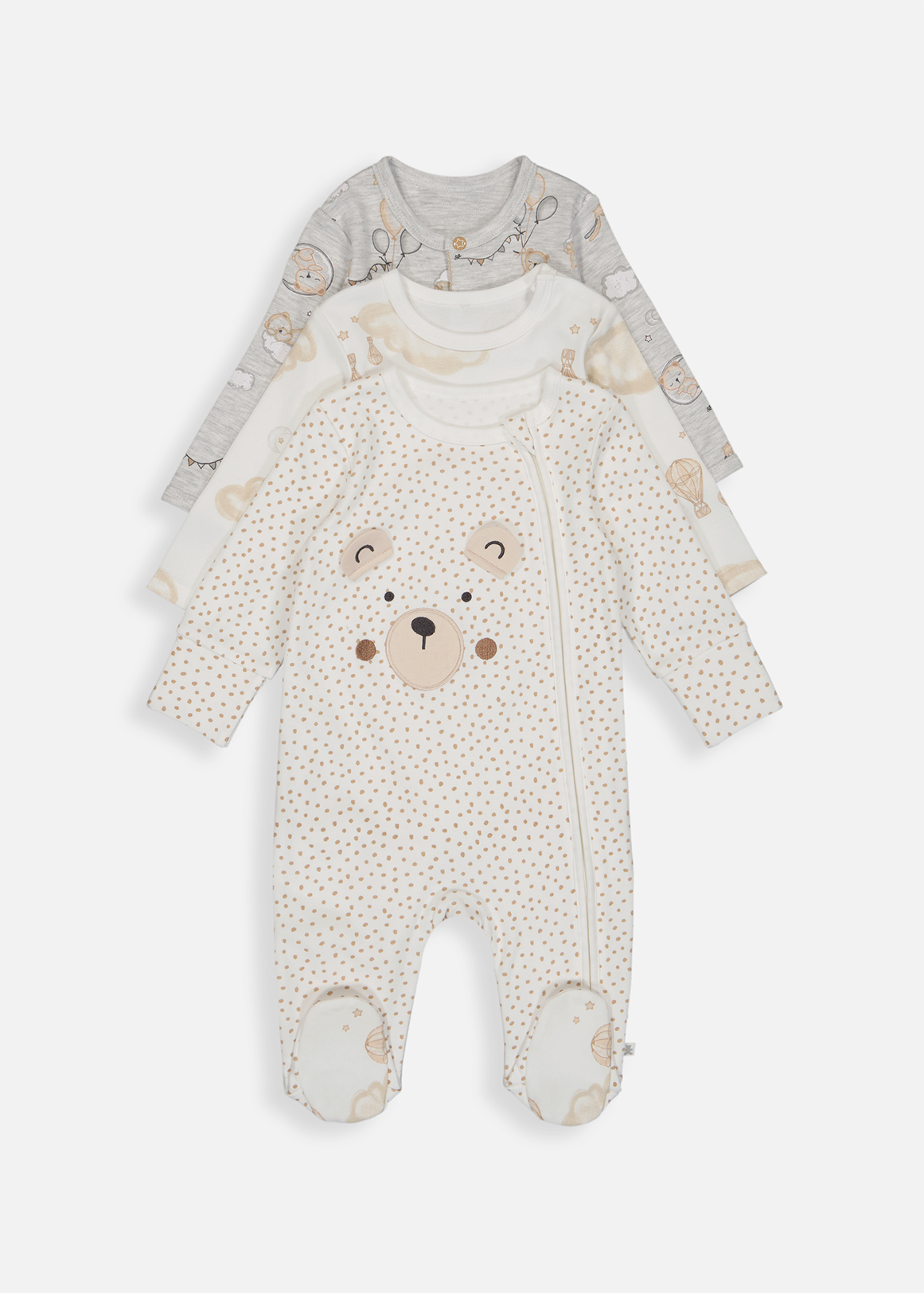 Cotton Sleepsuits 3 Pack