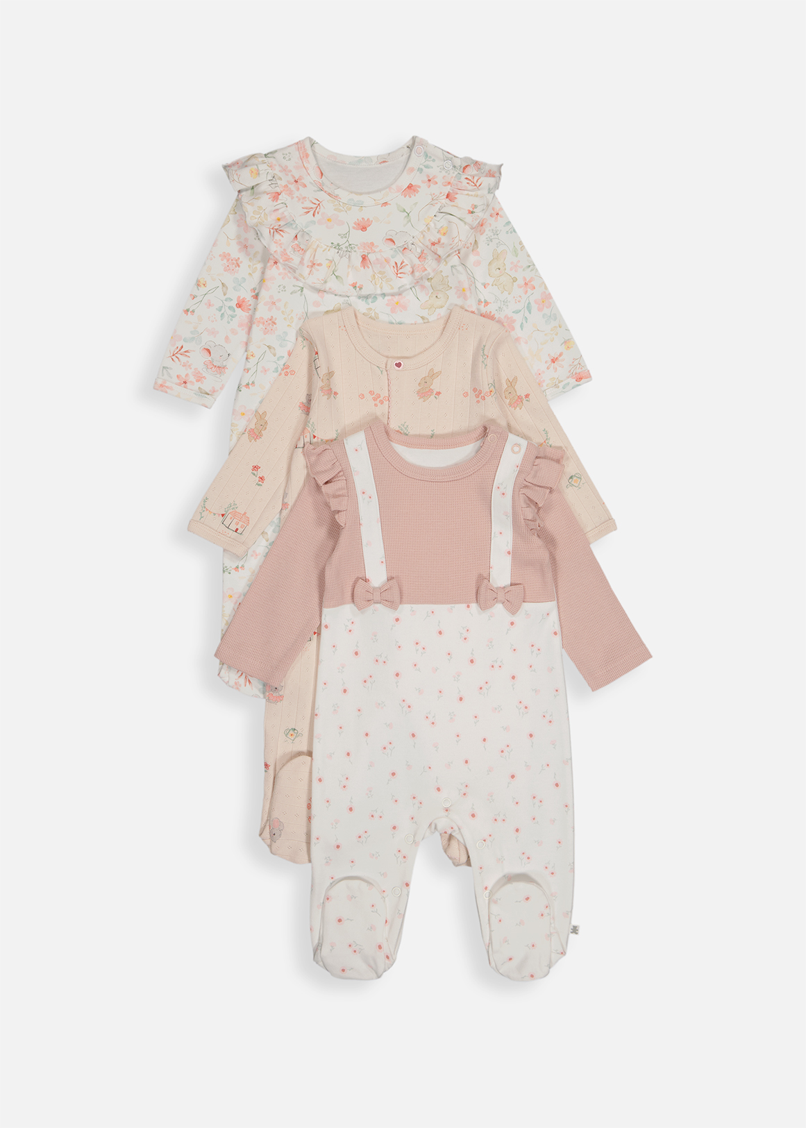 Cotton Sleepsuits 3 Pack