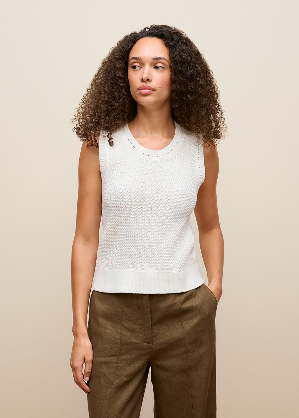 Cotton Texture Knit Tank