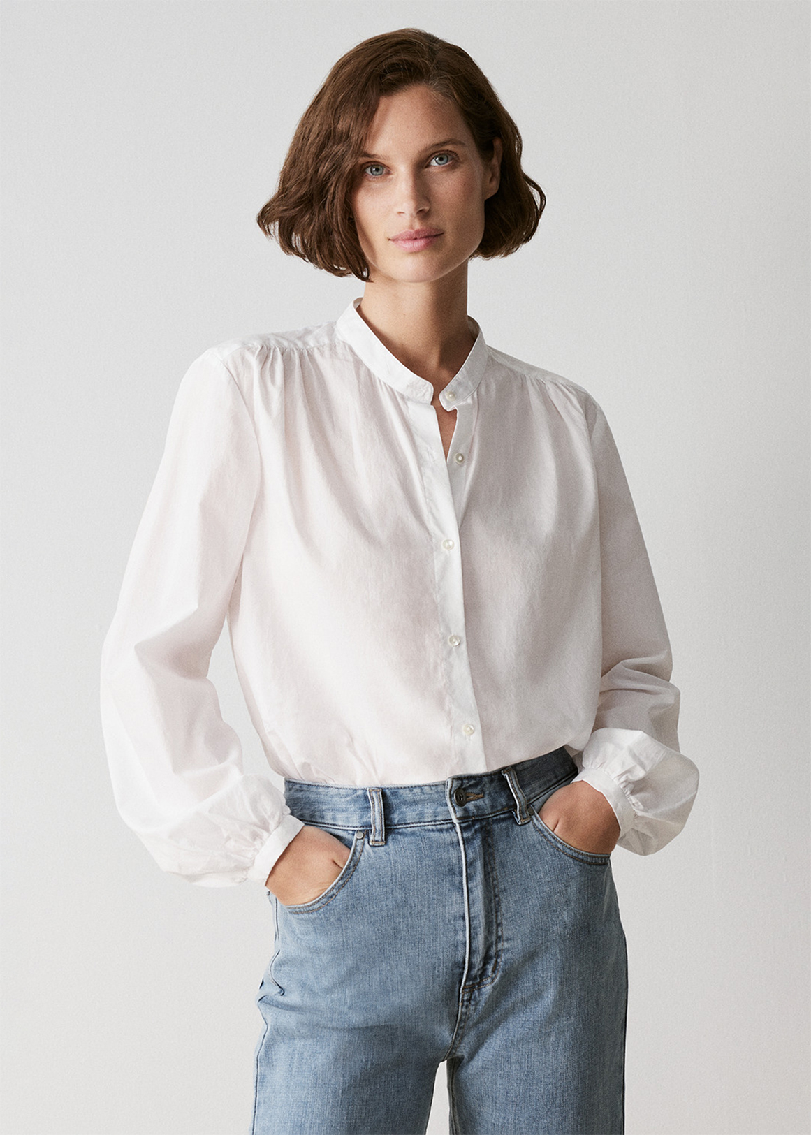 Cotton Voile Blouson Sleeve Blouse | Woolworths.co.za