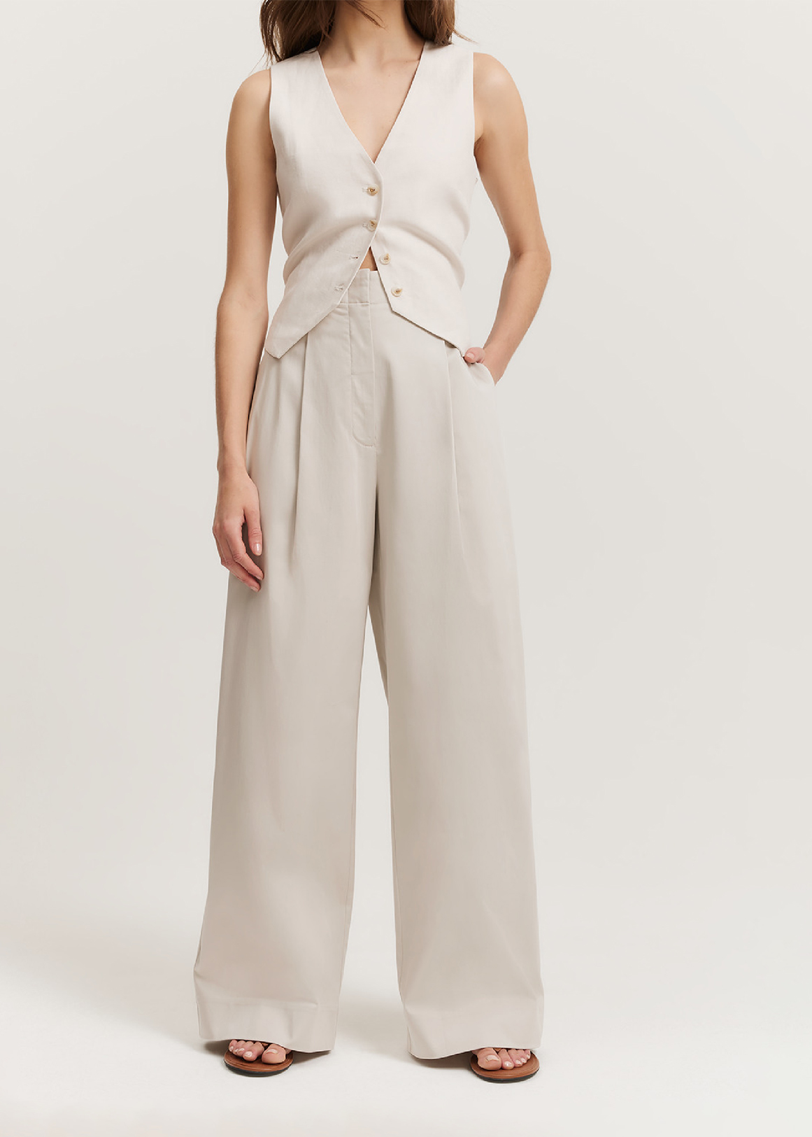 Cotton Wide Leg Pant | Woolworths.co.za