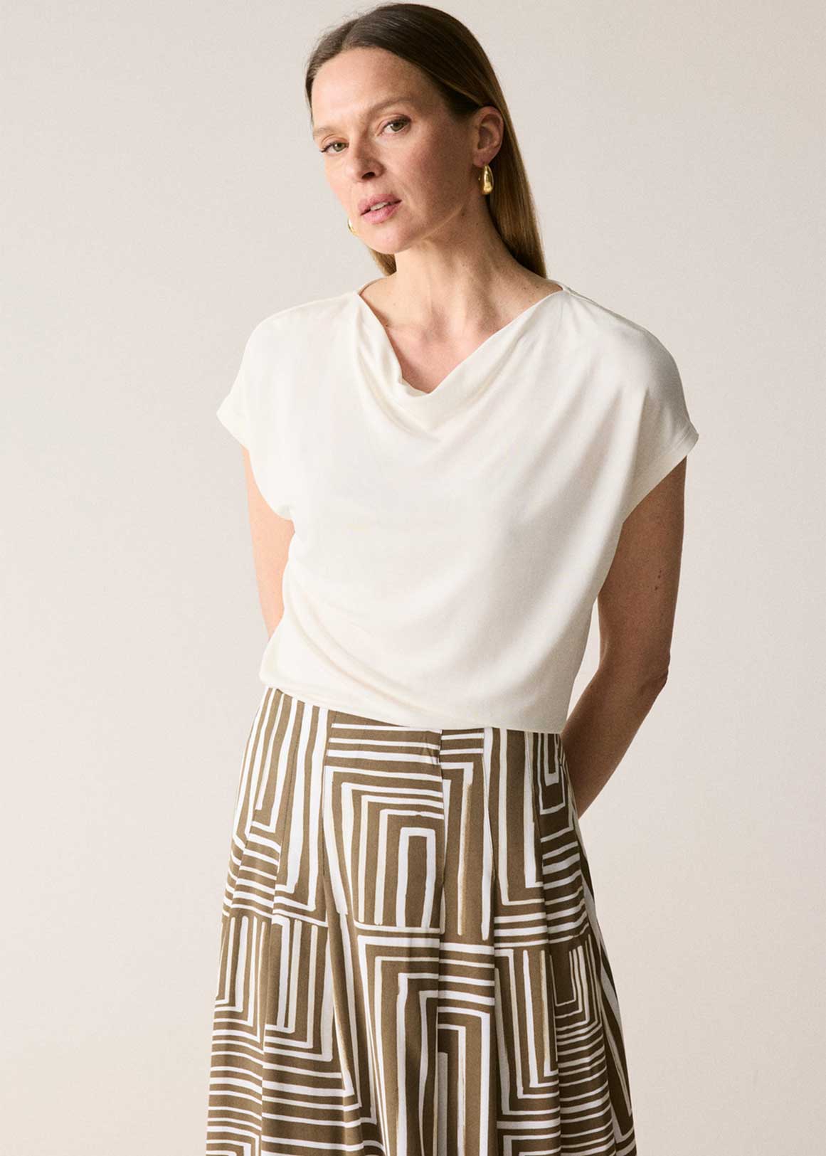 Cowl Neck T-Shirt | Woolworths.co.za