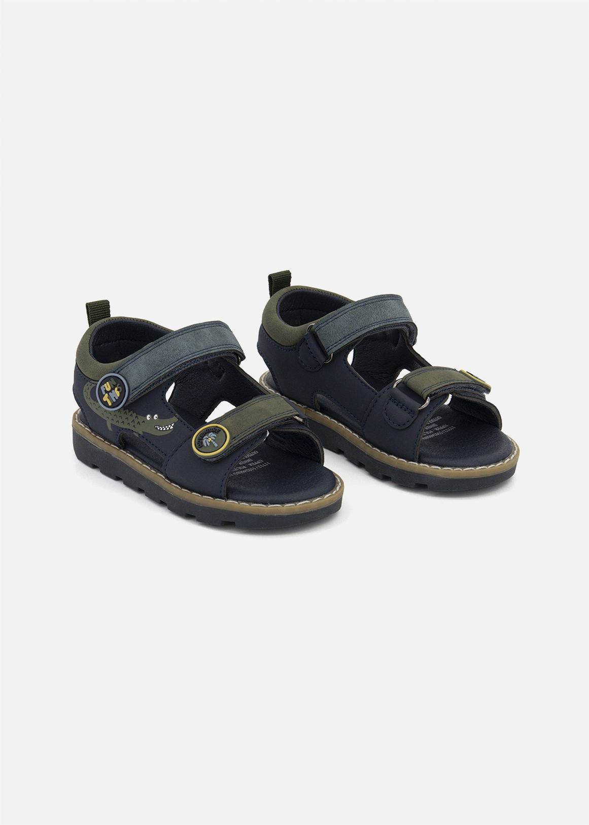 Croc Print Sporty Sandals (Size 5-13) Younger Boy