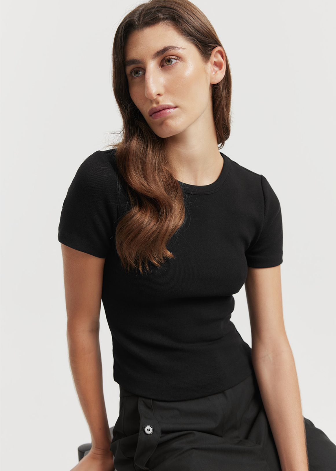 Crop Fitted T-Shirt | Woolworths.co.za