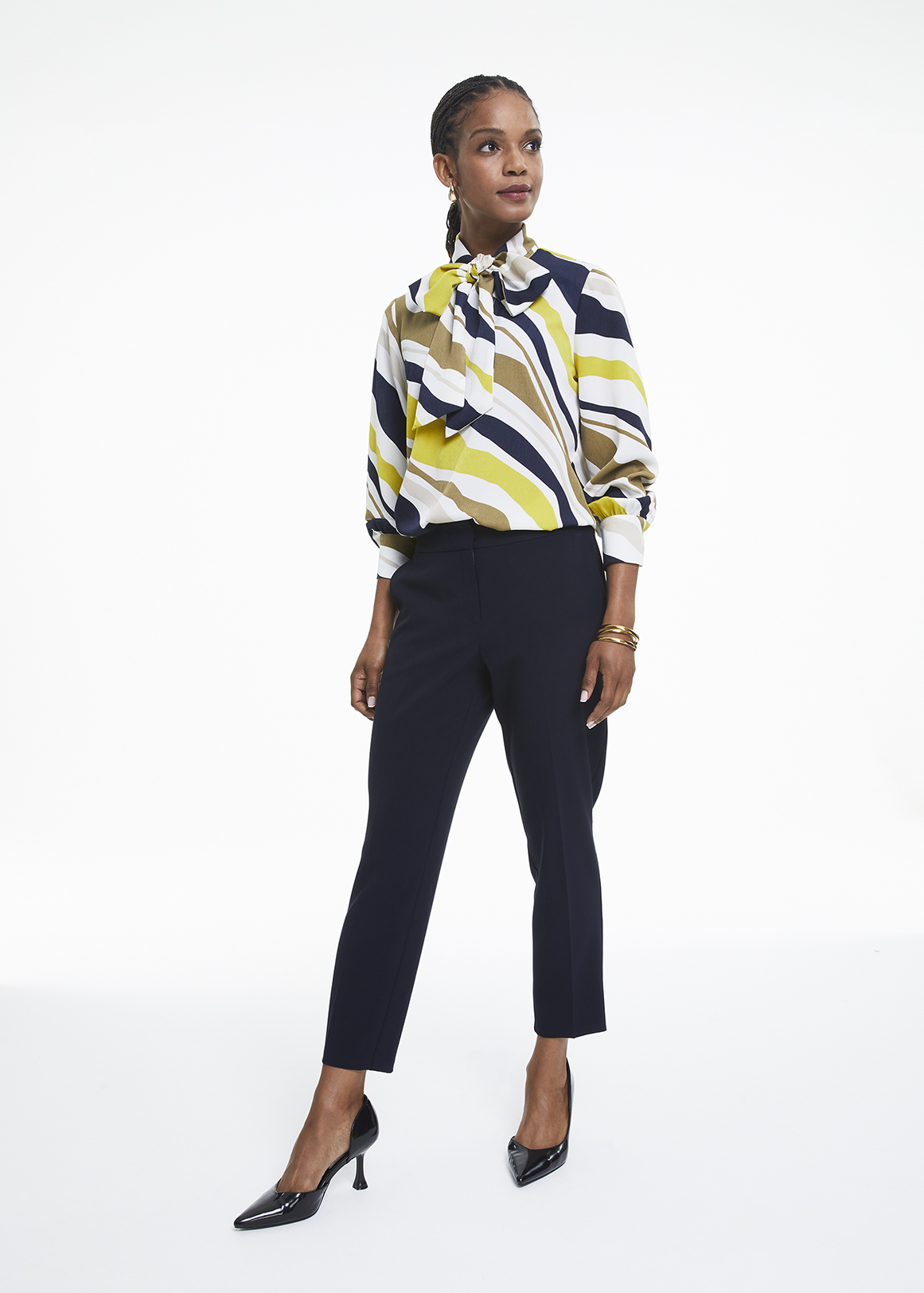 Cropped Slim Leg Pants