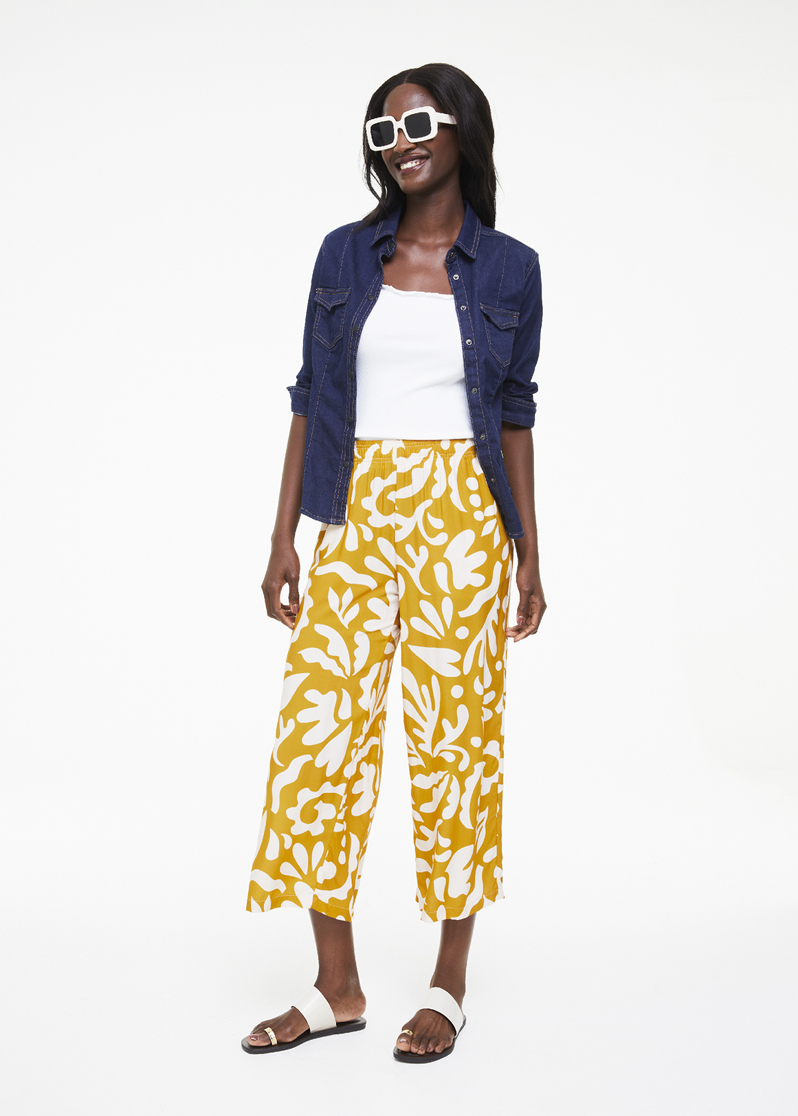 Cropped Wide Leg Viscose Pants | Woolworths.co.za