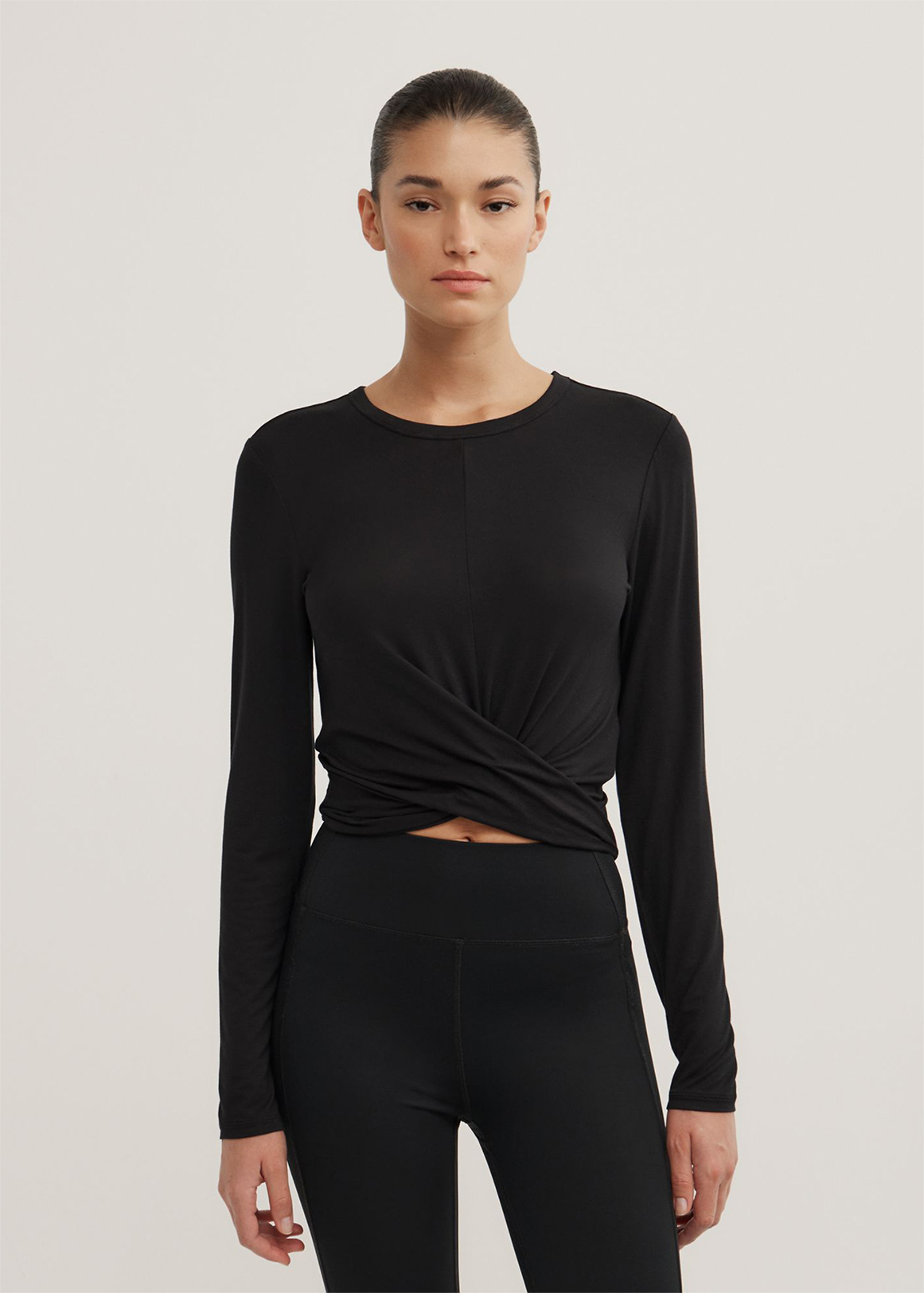 Cross Front Long Sleeve Top